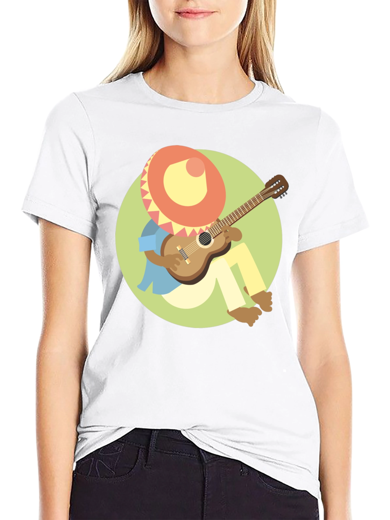 Mariachi Guitar Player Graphic T-Shirt