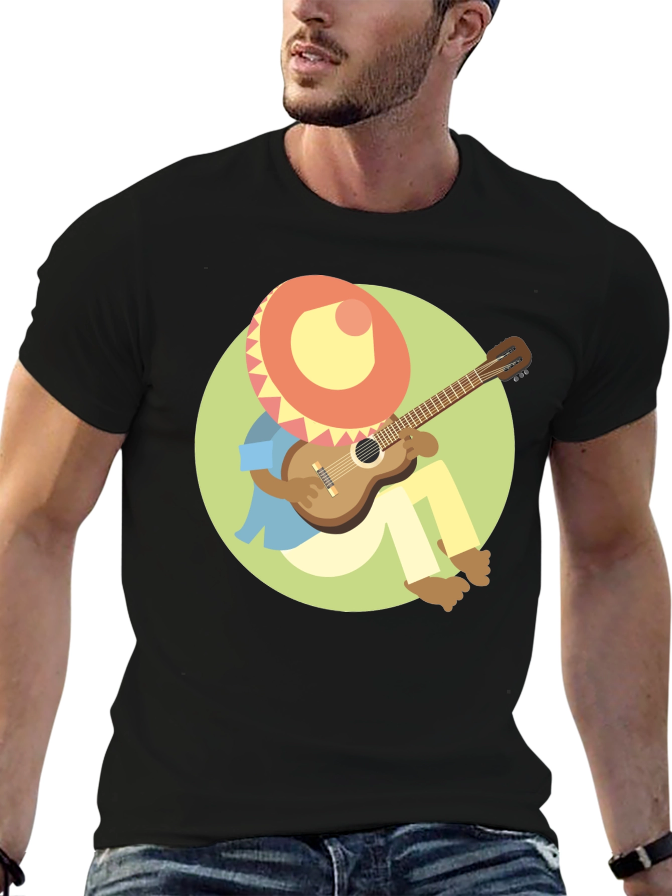 Mariachi Guitar Player Graphic T-Shirt