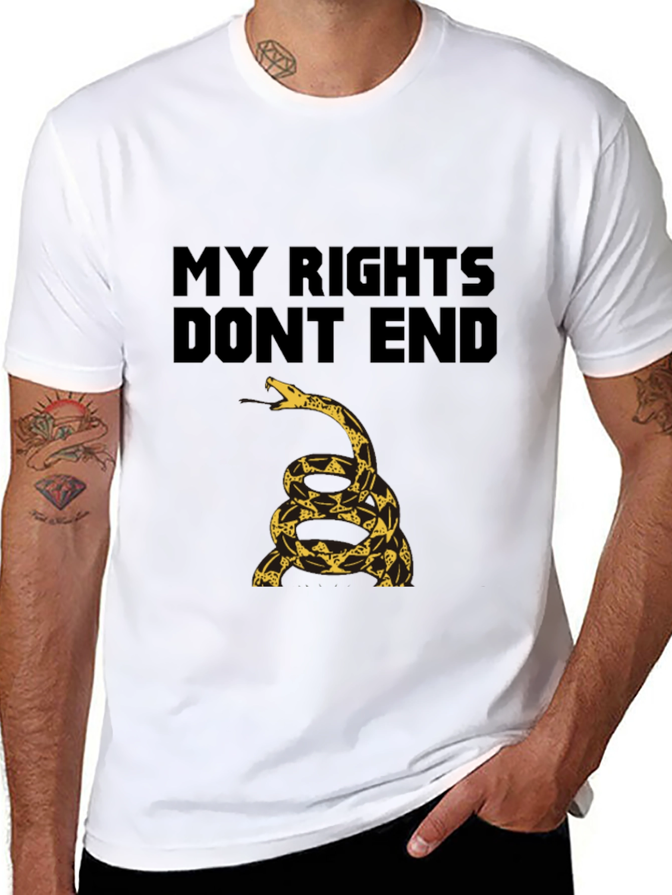 My Rights Dont End Gadsden Snake T-Shirt