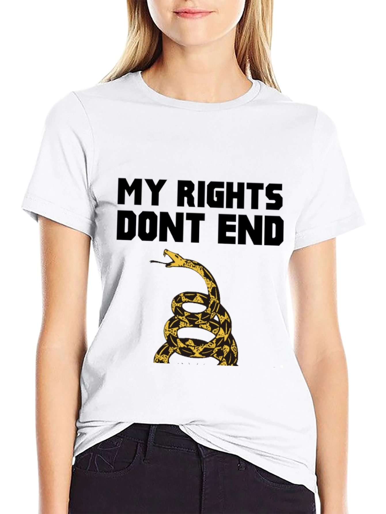 My Rights Dont End Gadsden Snake T-Shirt