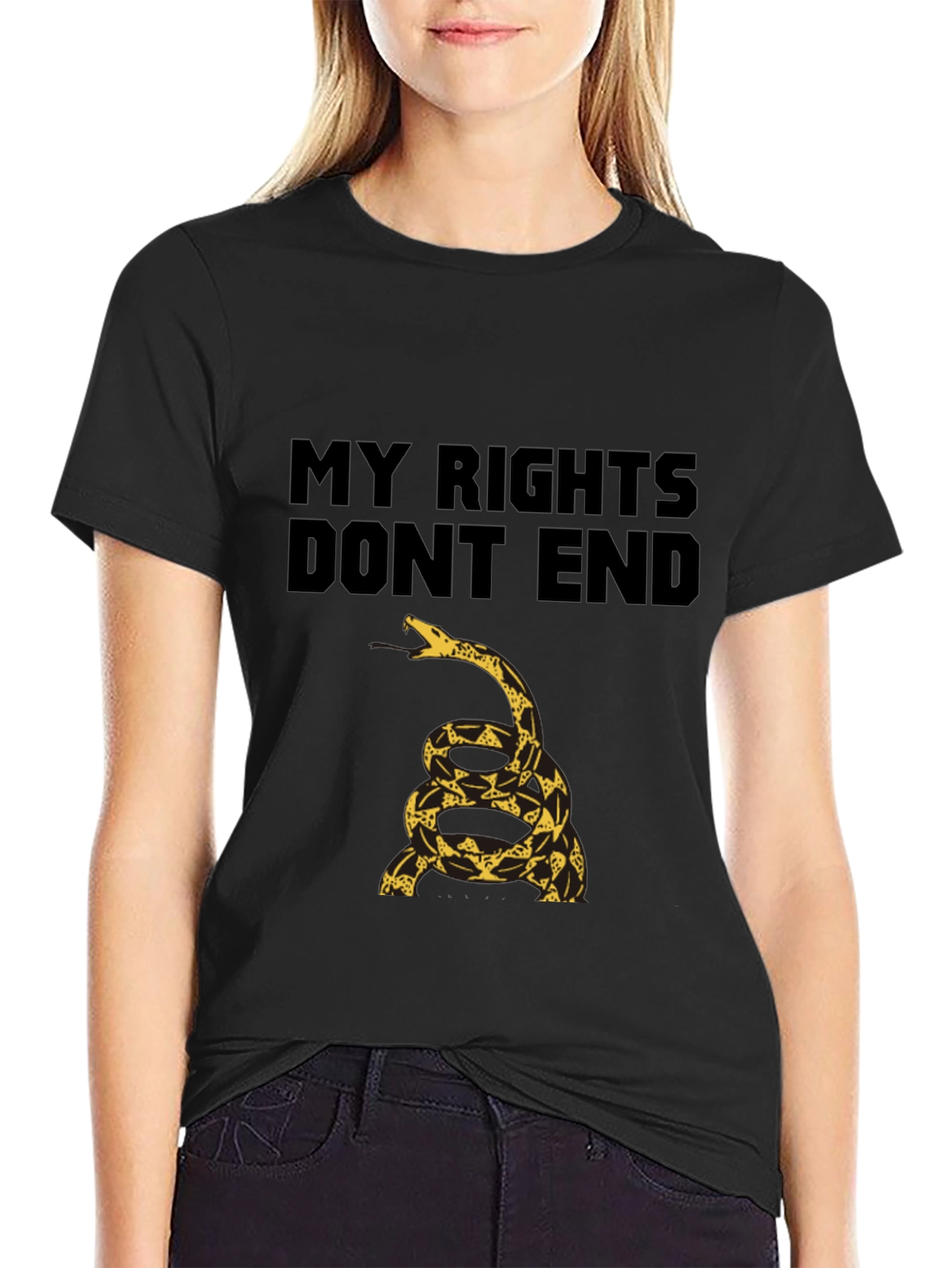 My Rights Dont End Gadsden Snake T-Shirt