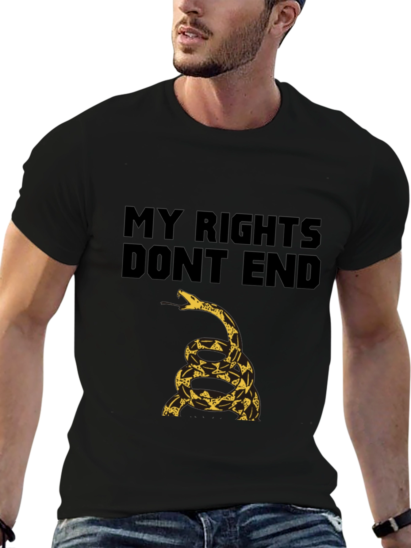 My Rights Dont End Gadsden Snake T-Shirt