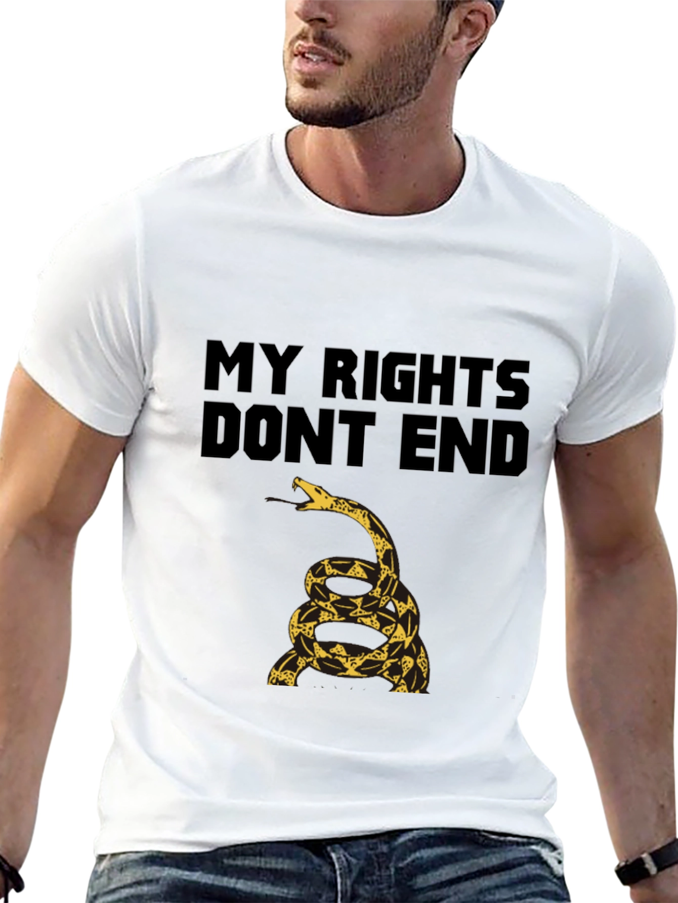 My Rights Dont End Gadsden Snake T-Shirt
