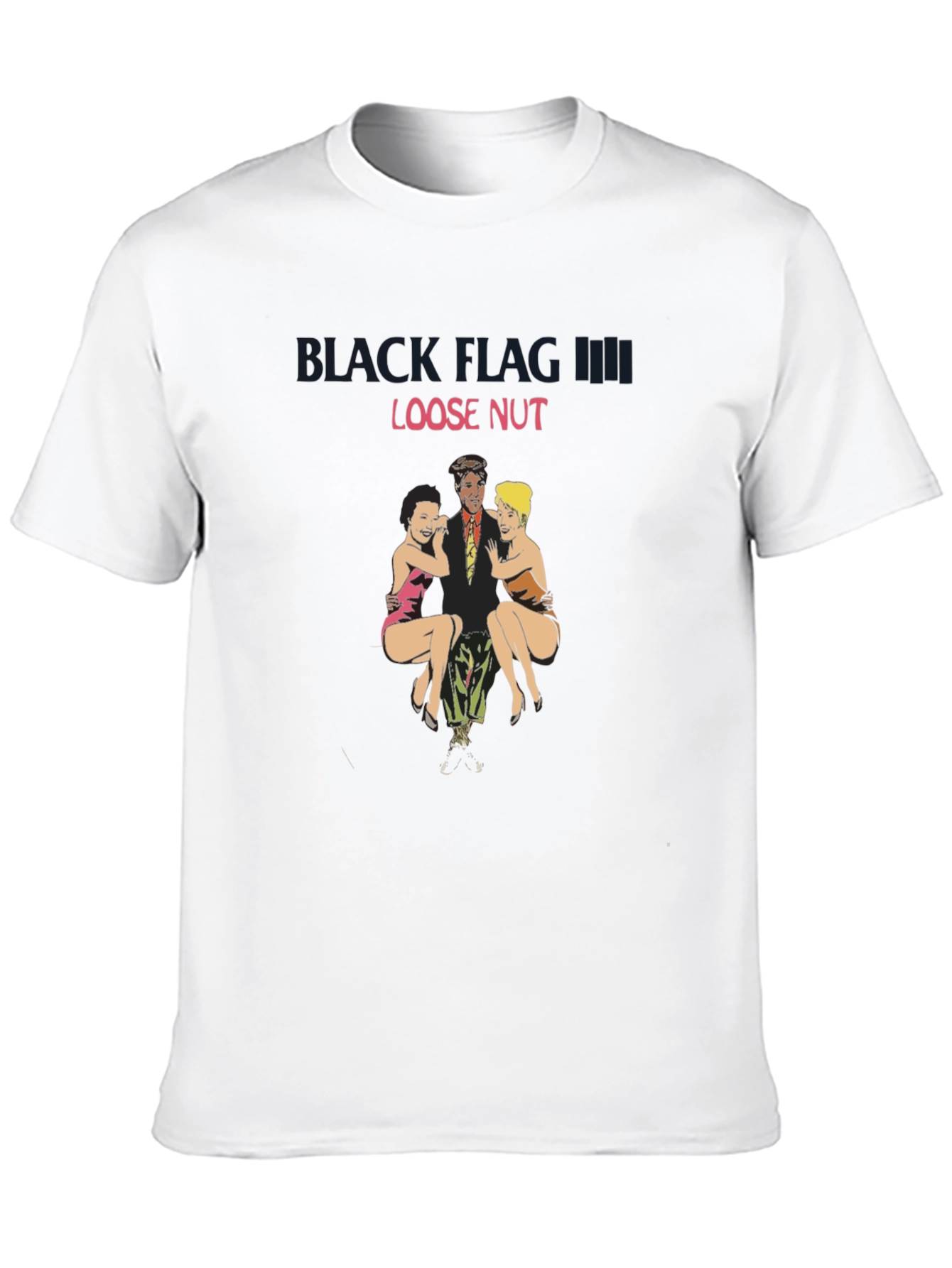 Black T-Shirt with Loose Nut Graphic