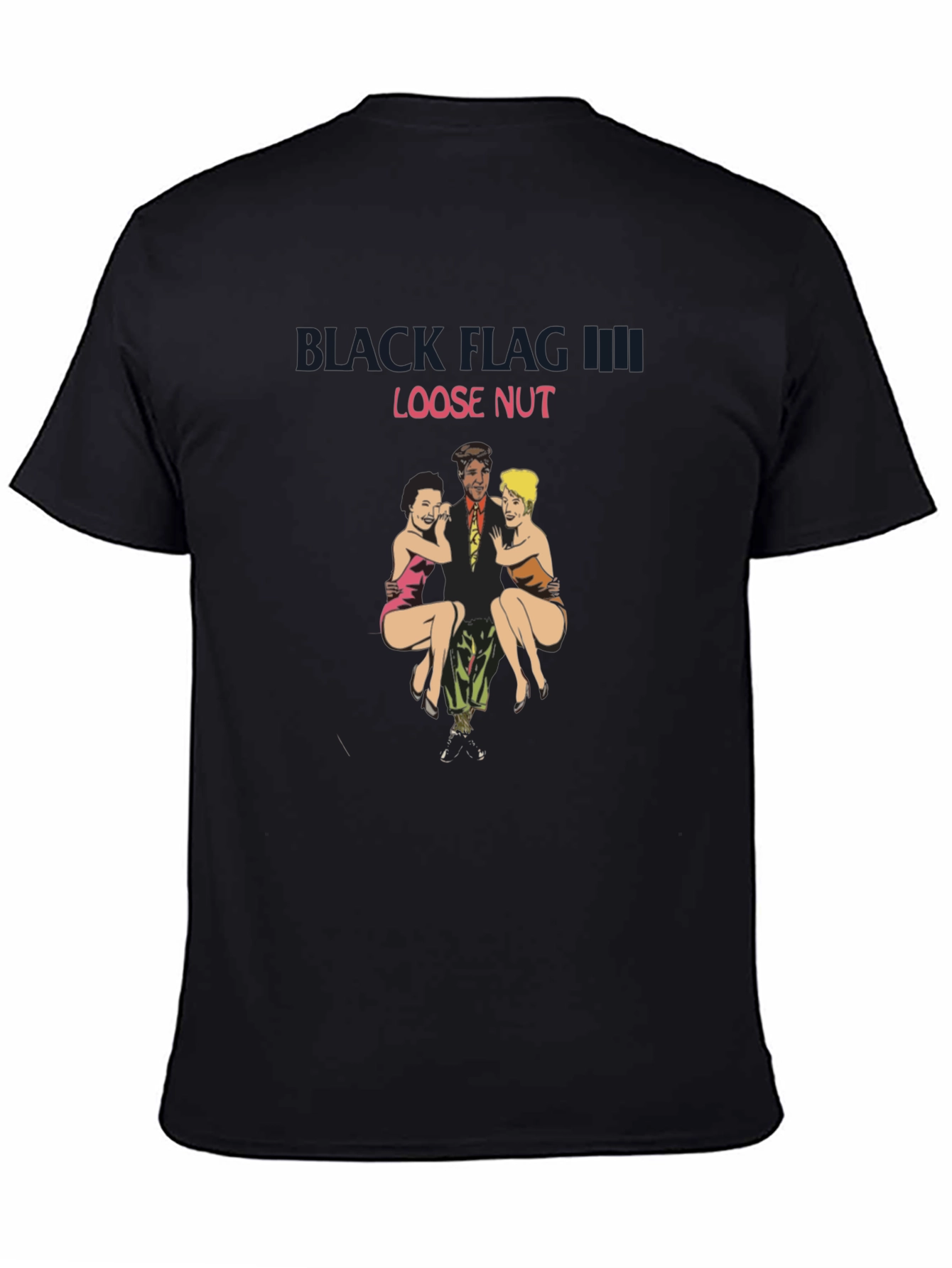 Black T-Shirt with Loose Nut Graphic