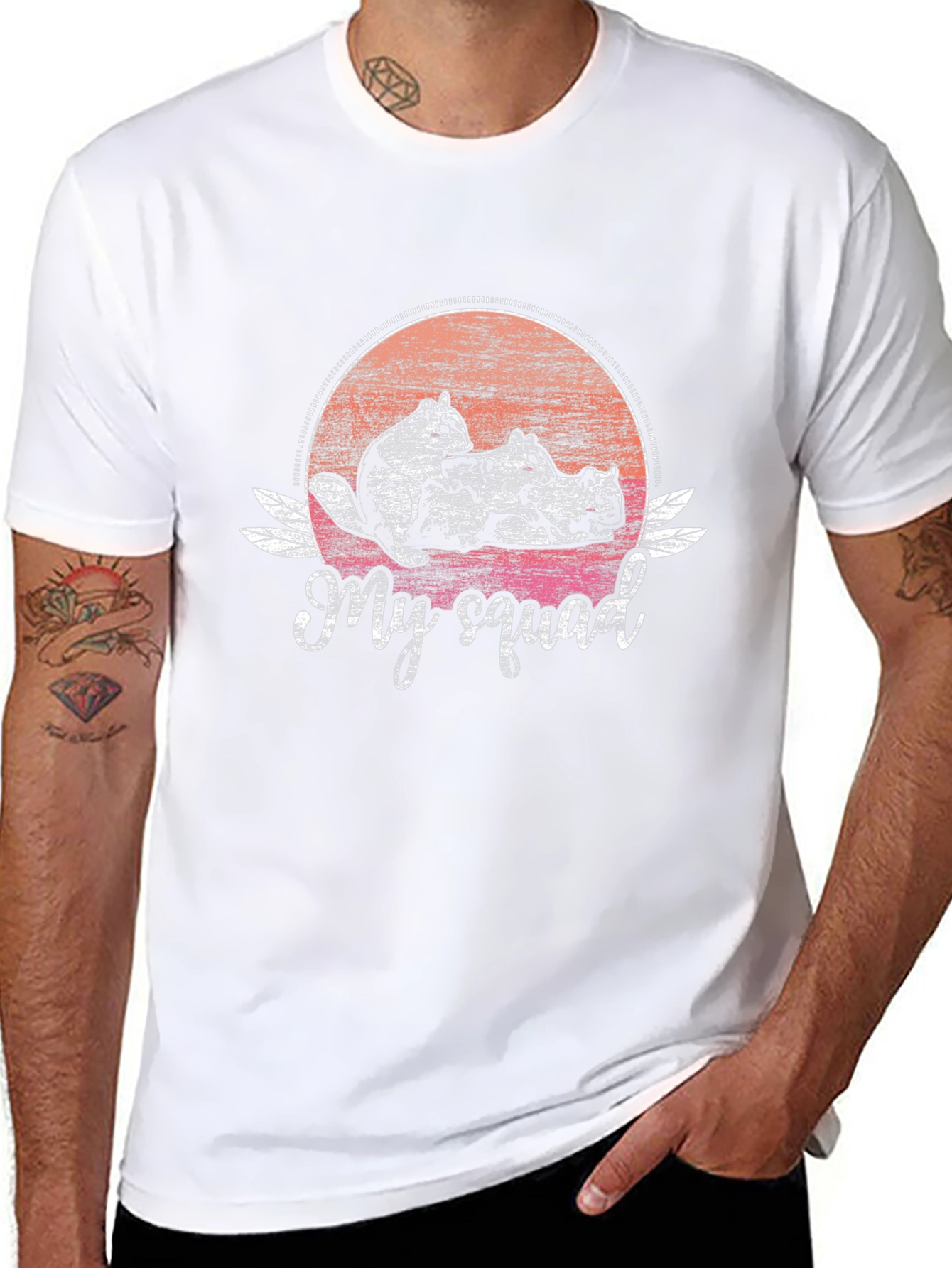 My Squad Squirrel T-Shirt - Trendy Graphic Tee