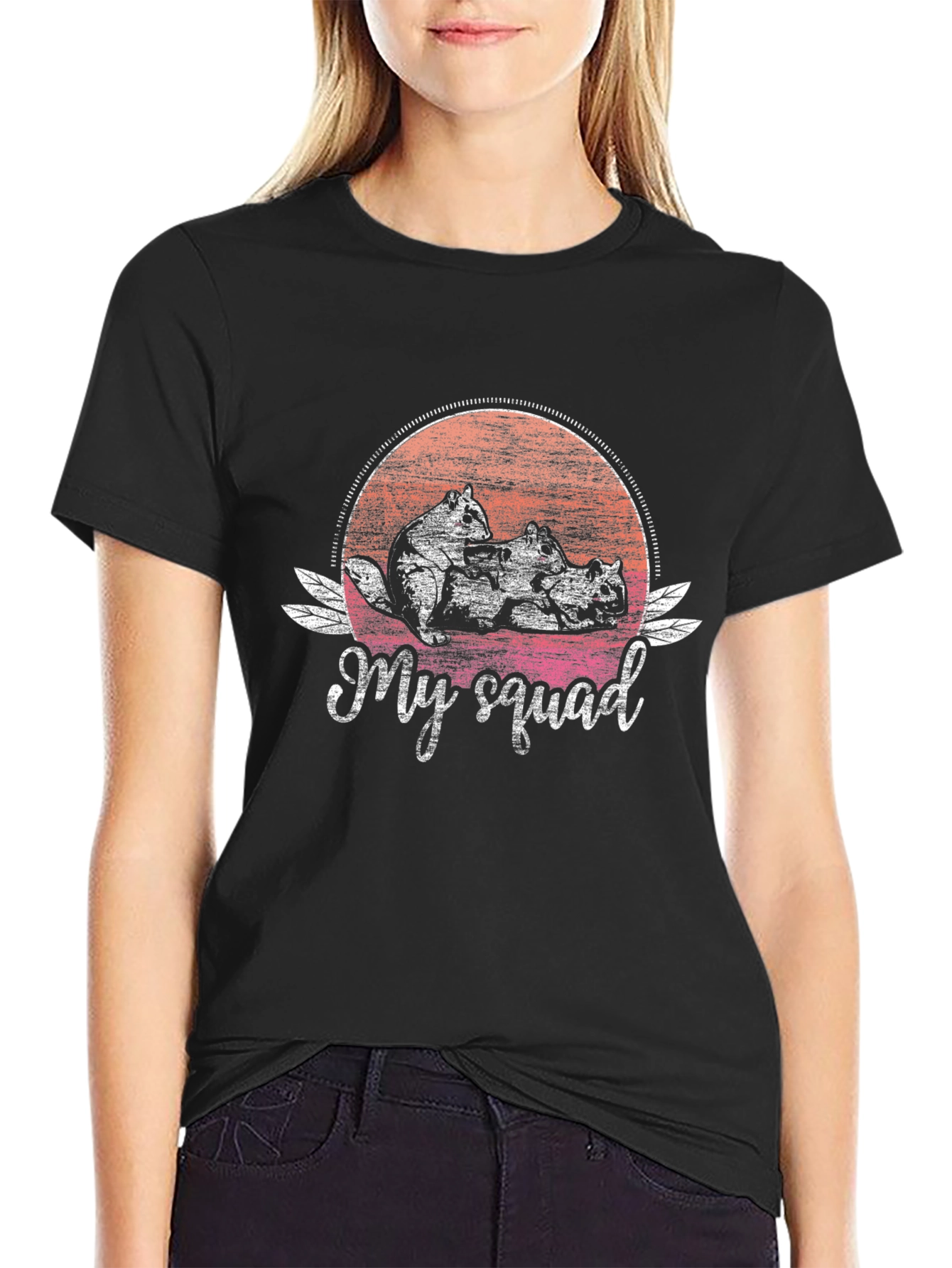 My Squad Squirrel T-Shirt - Trendy Graphic Tee