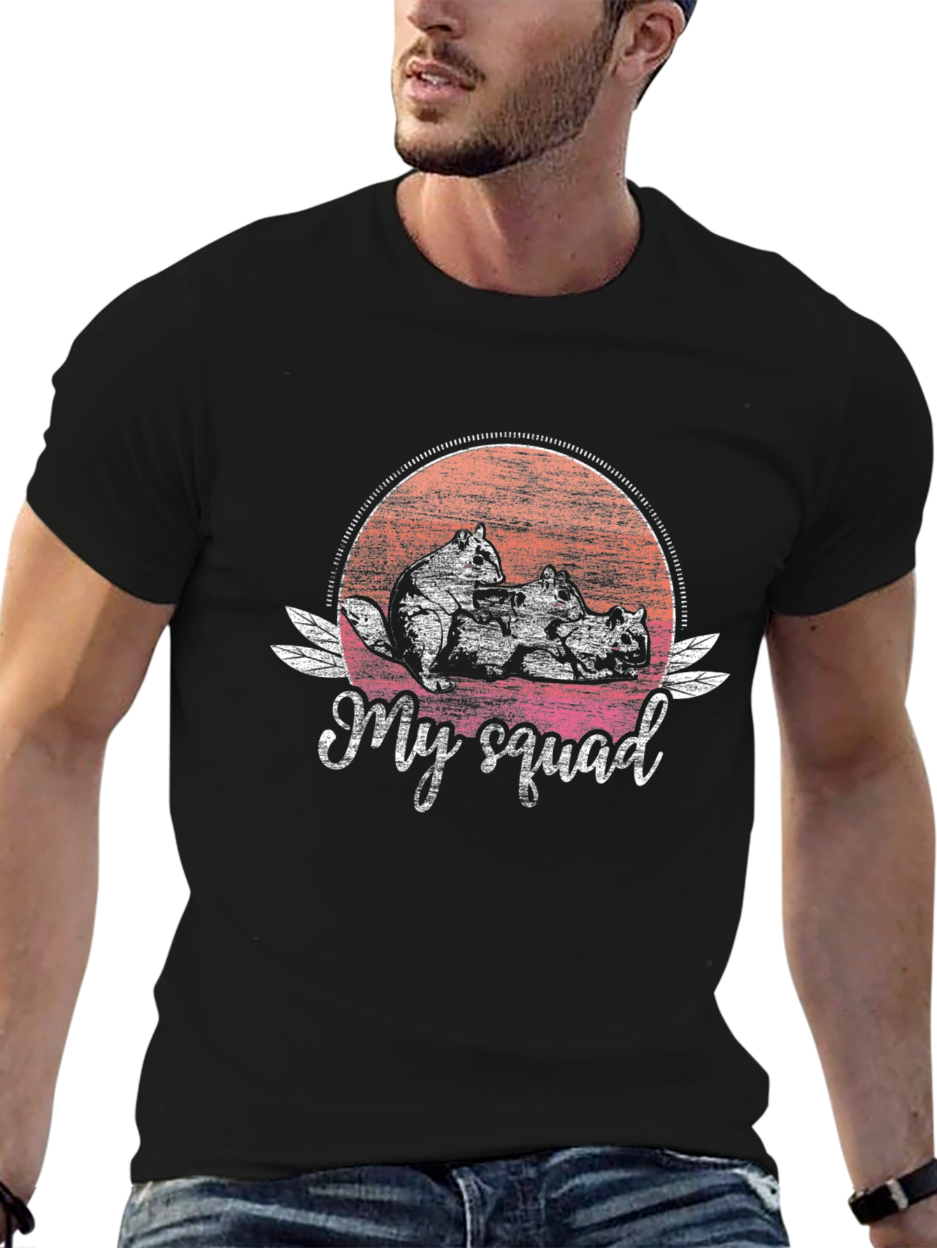 My Squad Squirrel T-Shirt - Trendy Graphic Tee