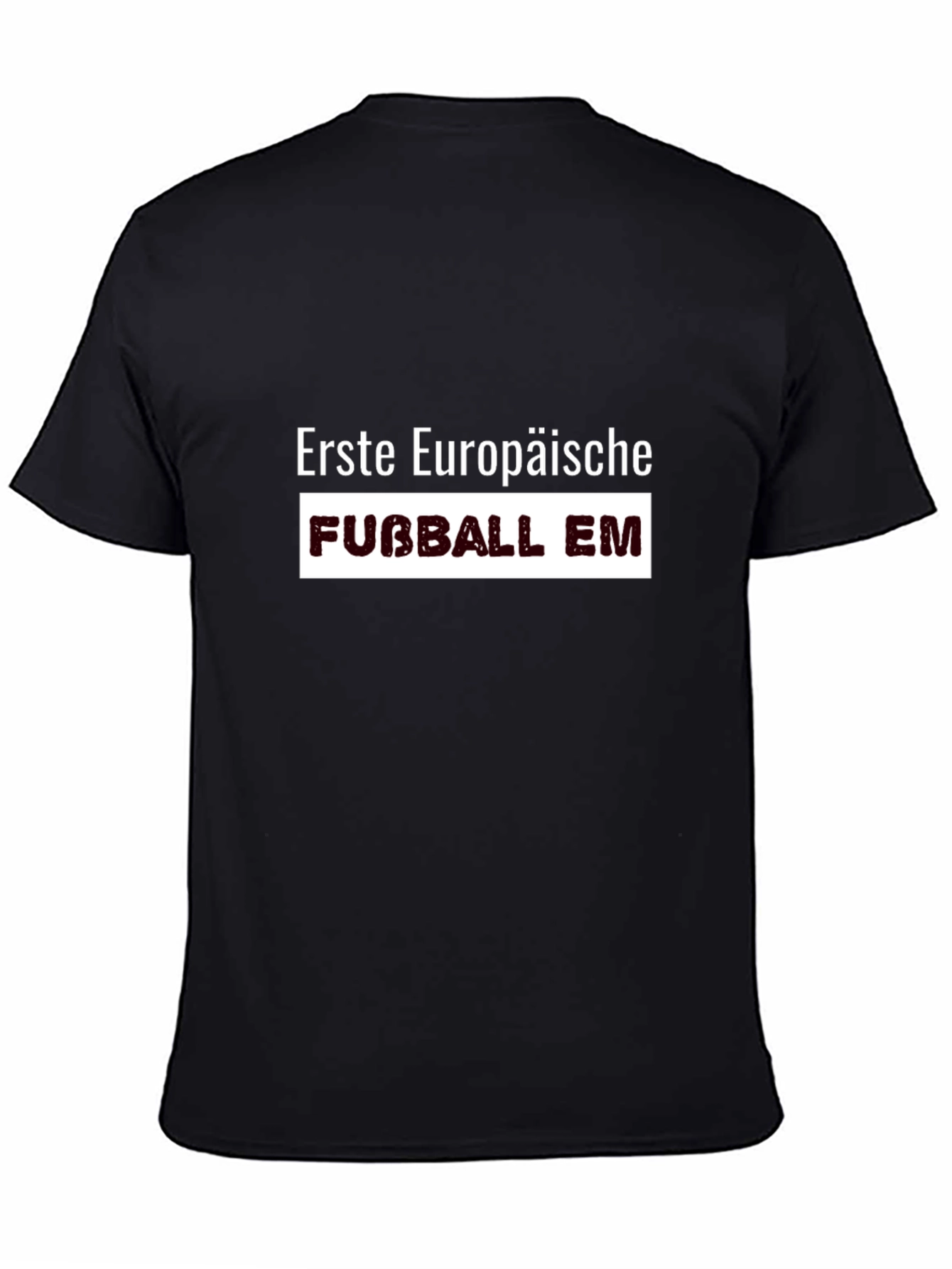 Erste Europäische Fussball EM Black T-Shirt