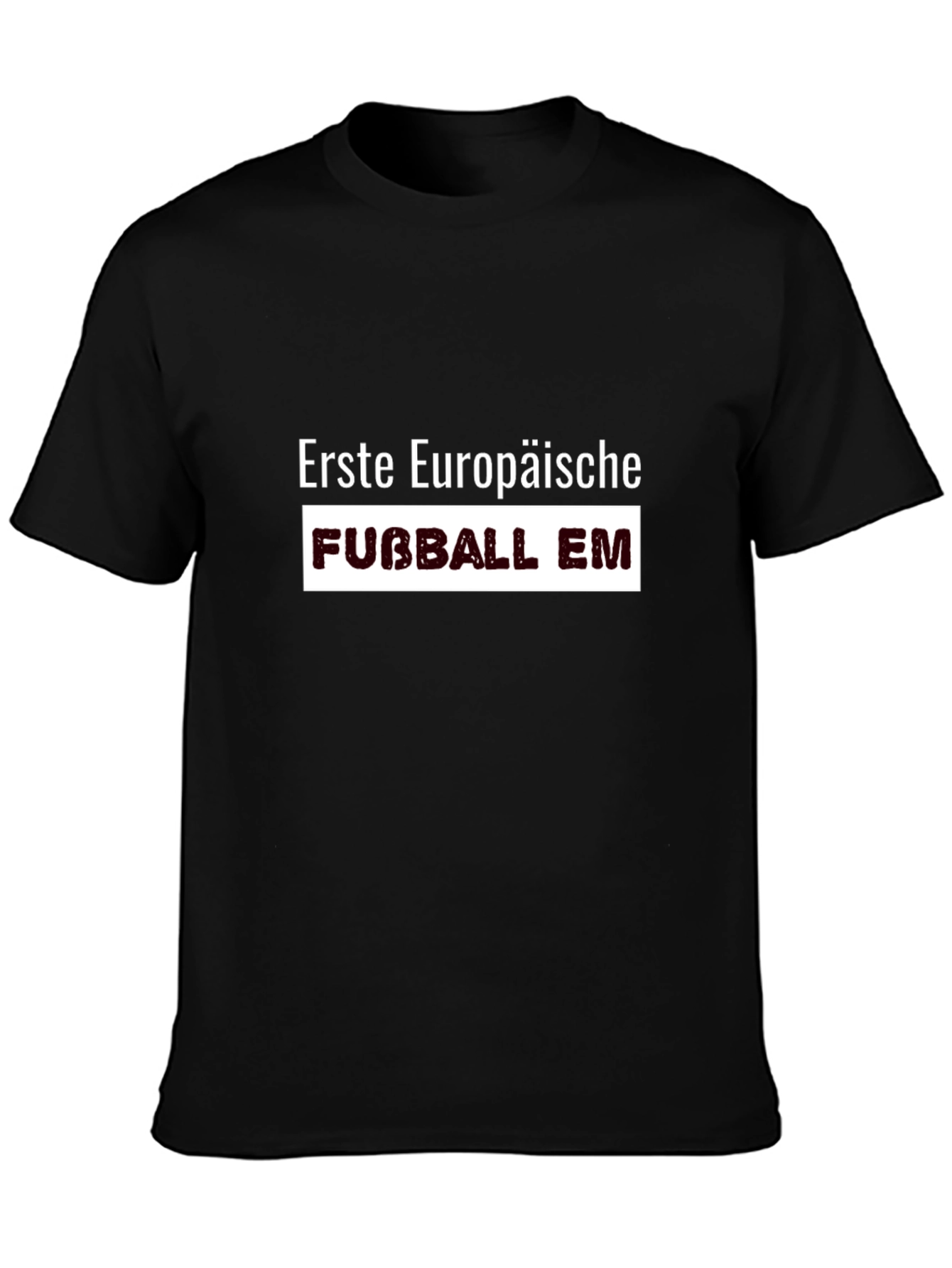 Erste Europäische Fussball EM Black T-Shirt