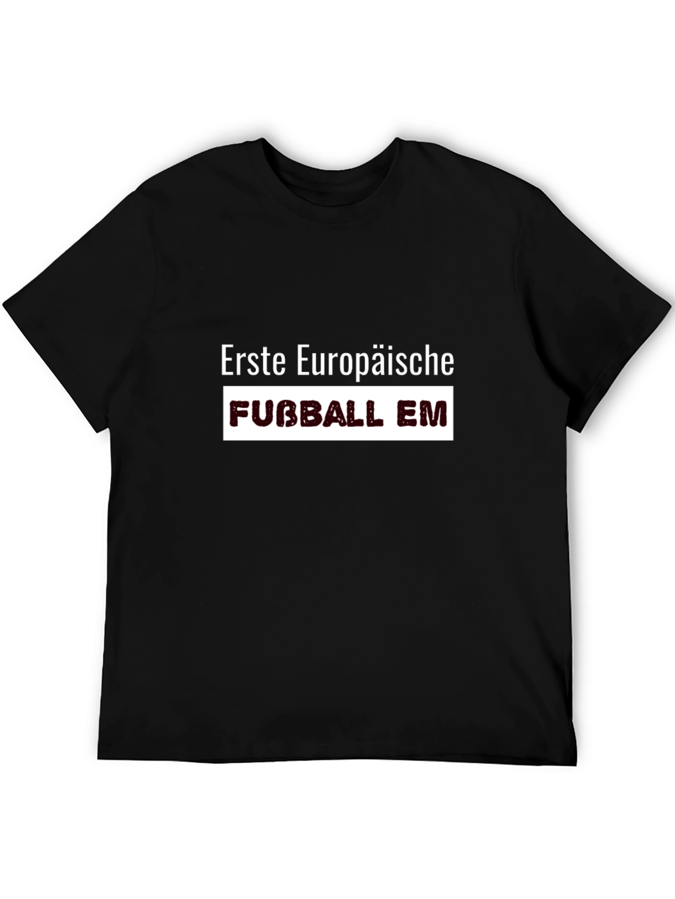 Erste Europäische Fussball EM Black T-Shirt