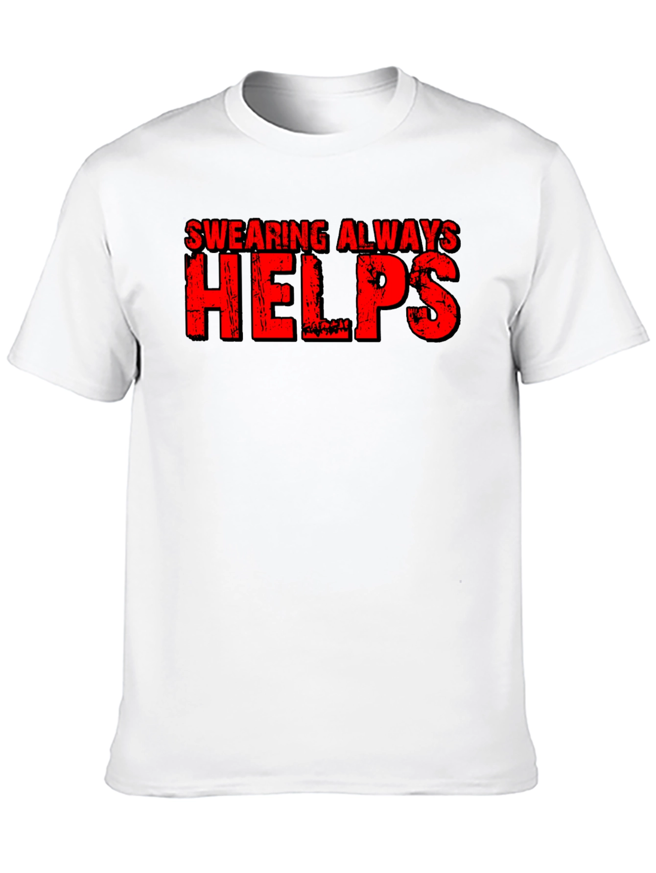 Swearing Always Helps Black Graphic T-Shirt