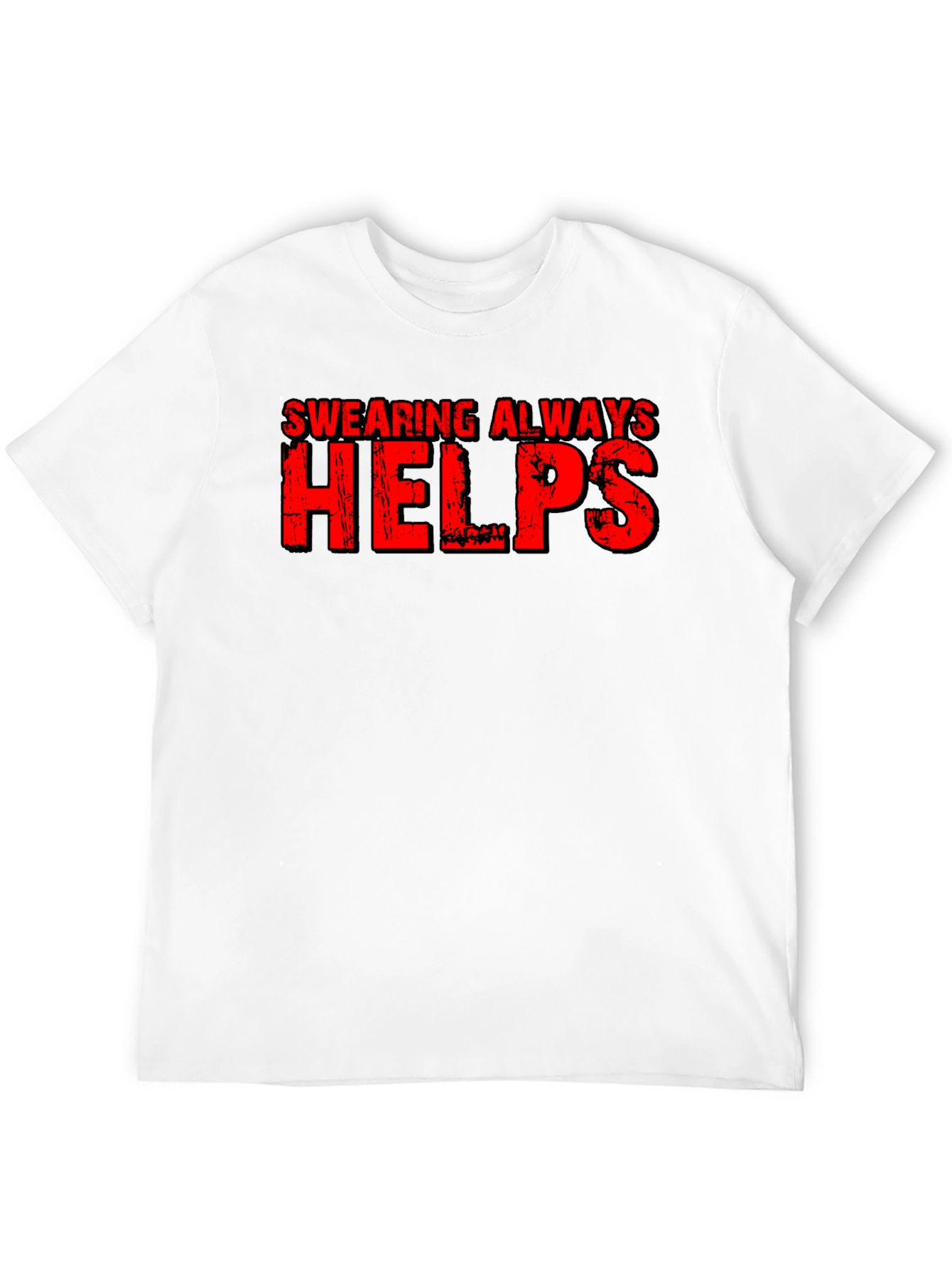 Swearing Always Helps Black Graphic T-Shirt