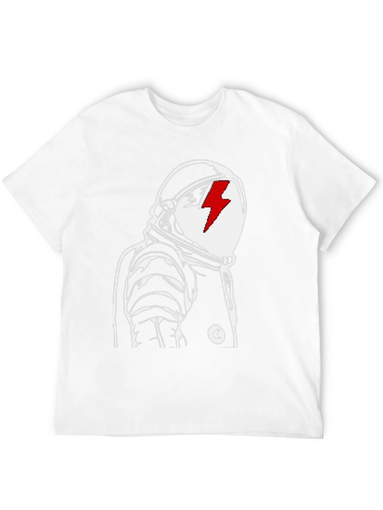 Astronaut Bolt Graphic Tee - Black Cotton