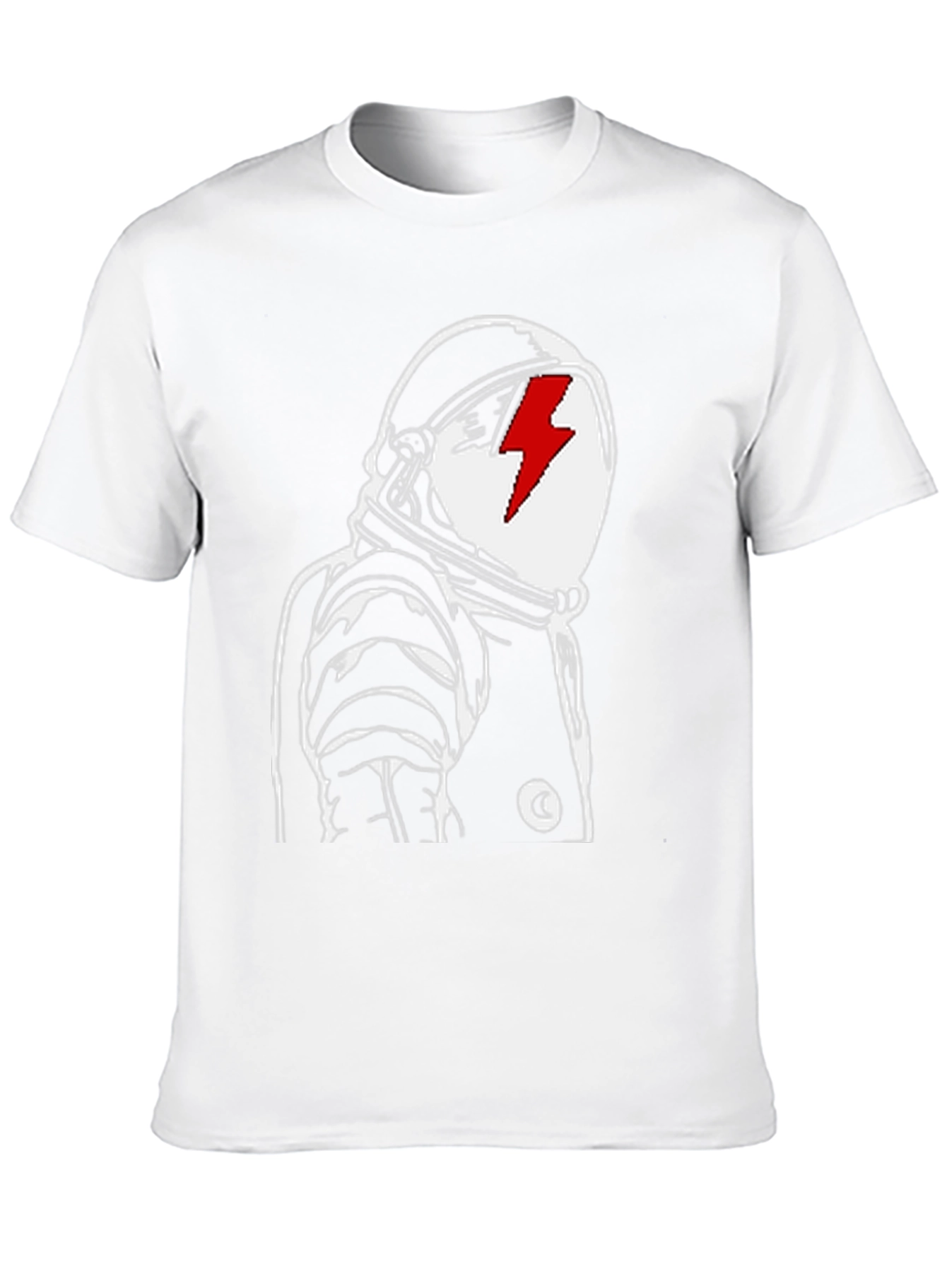 Astronaut Bolt Graphic Tee - Black Cotton