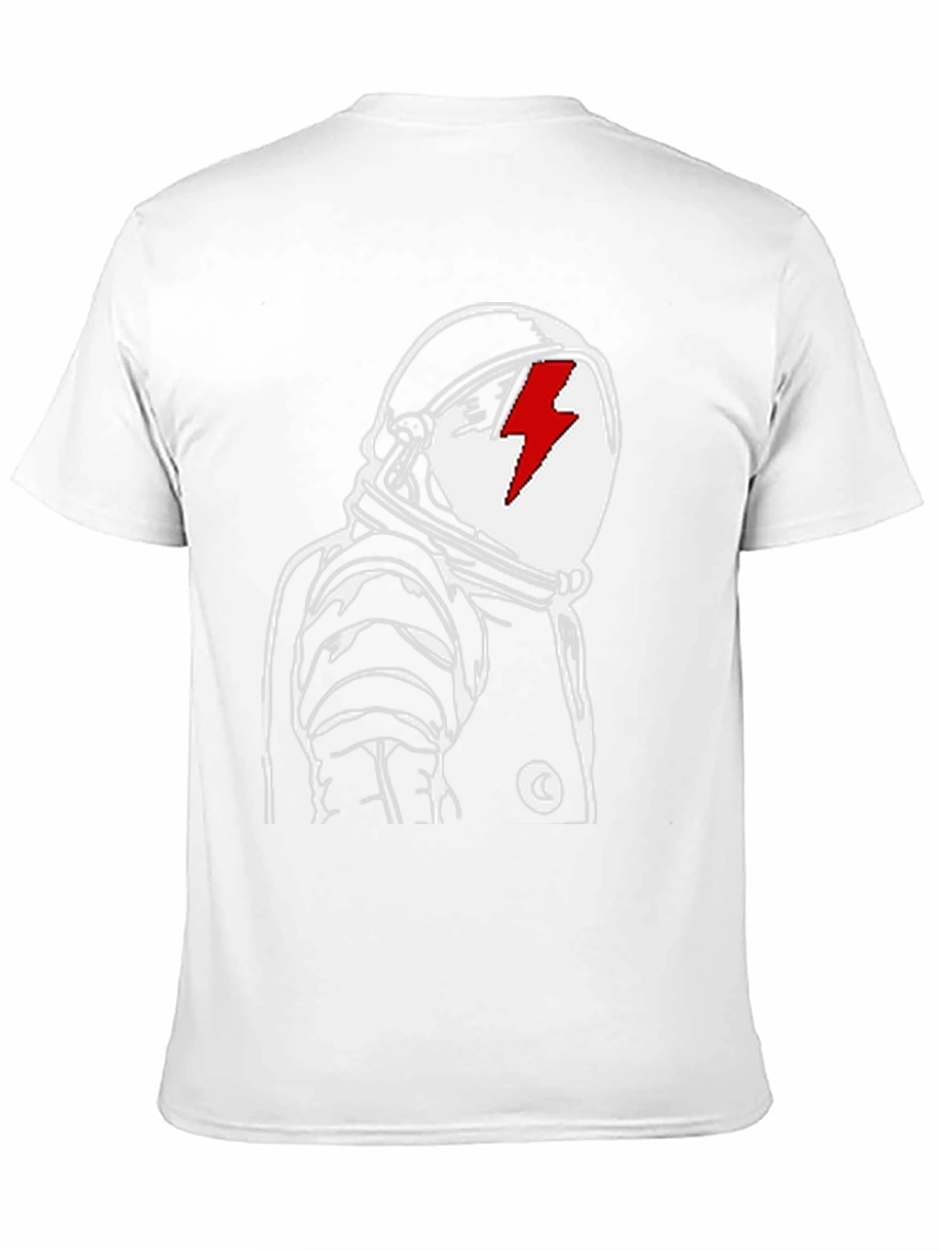 Astronaut Bolt Graphic Tee - Black Cotton