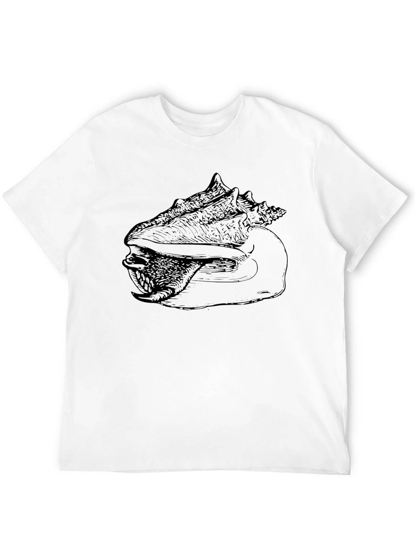 Black Conch Shell Graphic Tee