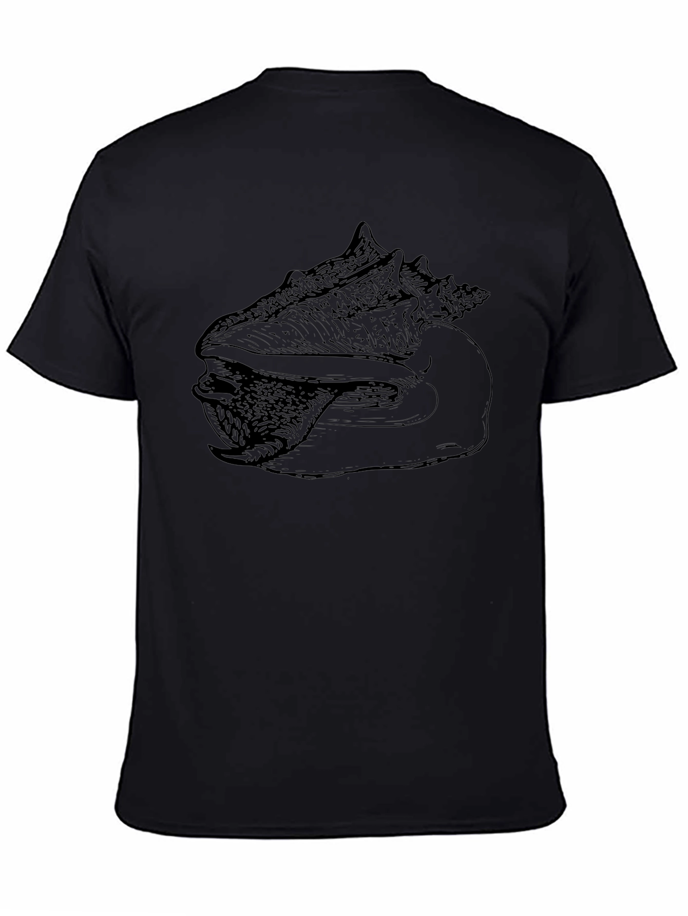 Black Conch Shell Graphic Tee