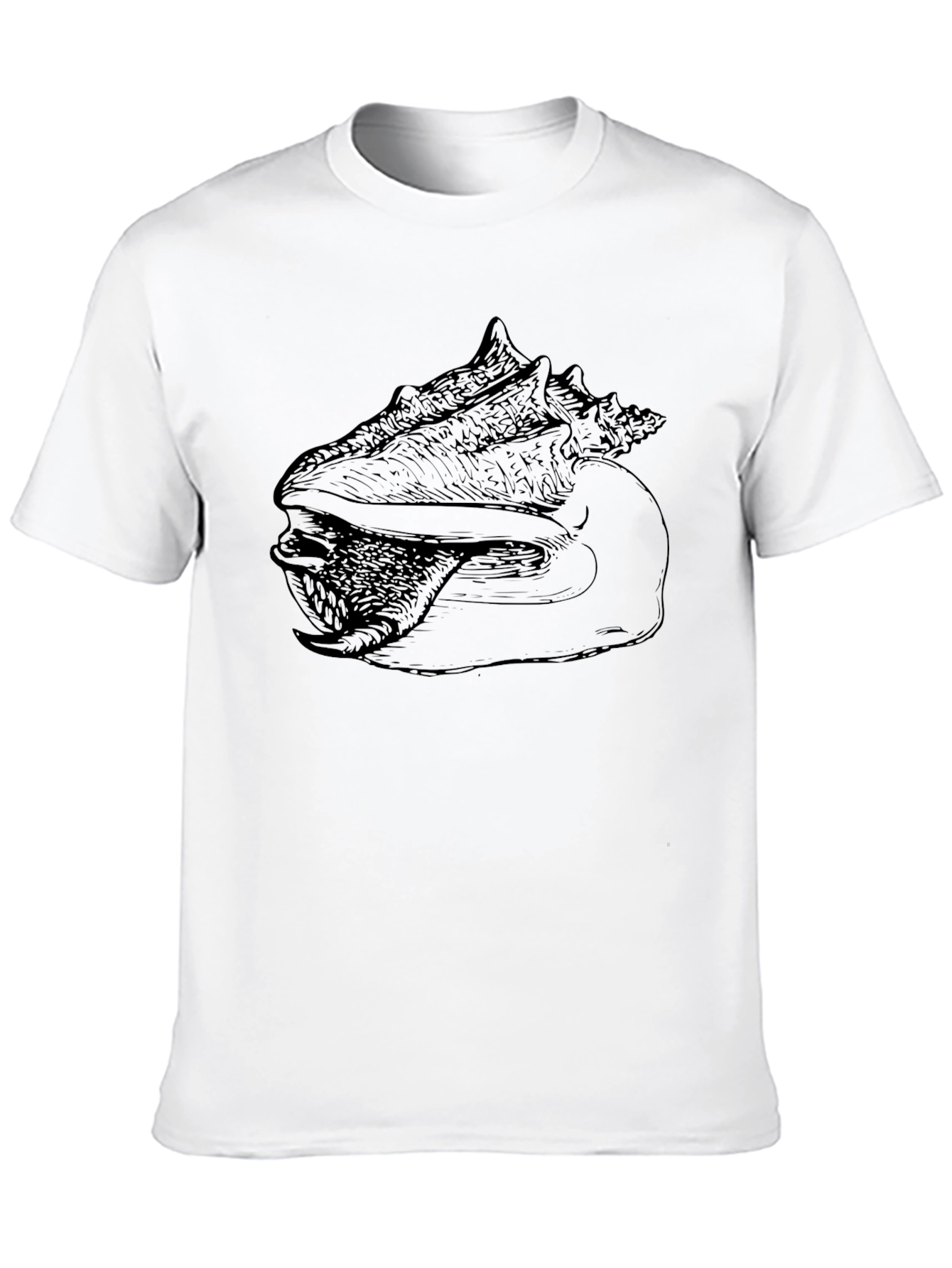 Black Conch Shell Graphic Tee