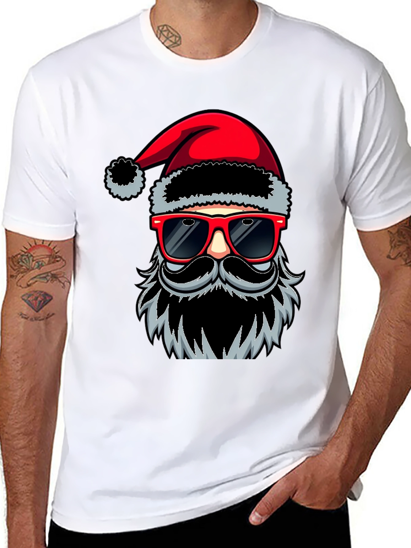 Cool Santa T-Shirt: Holiday Humor in Style