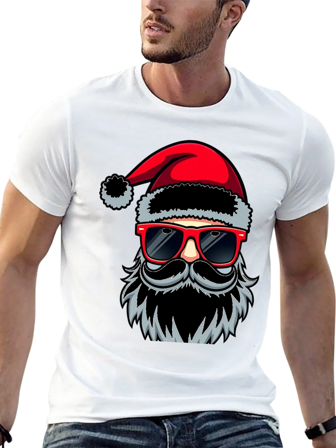 Cool Santa T-Shirt: Holiday Humor in Style