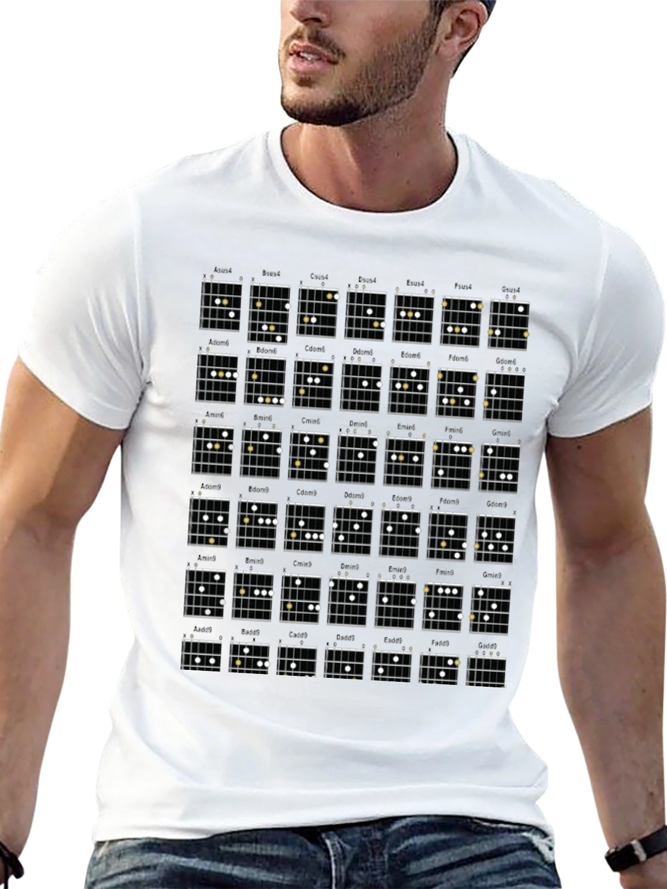 Guitar Chords Graphic T-Shirt - Musician Apparel