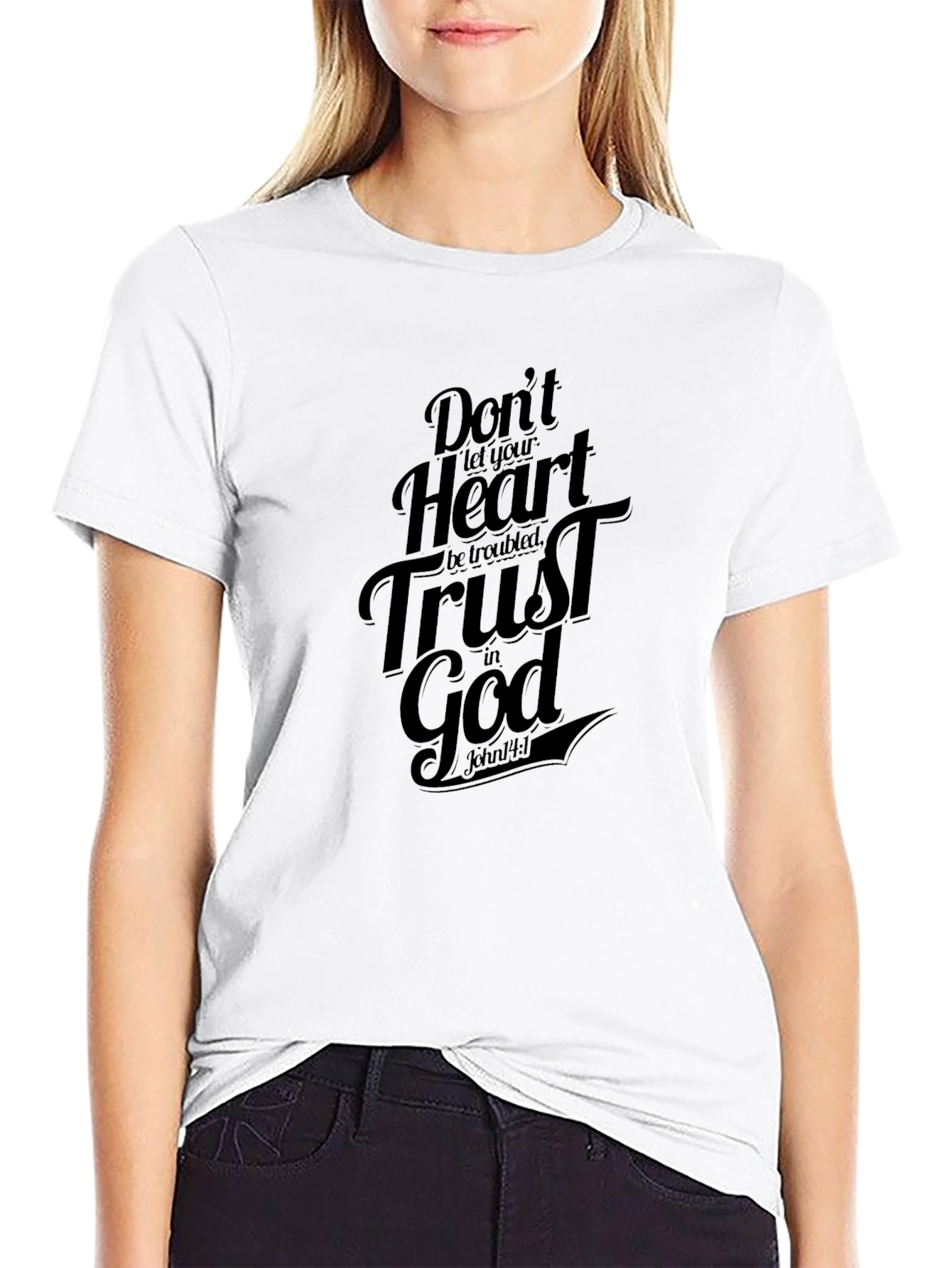 Trust in God Black T-Shirt - Religious Faith Apparel