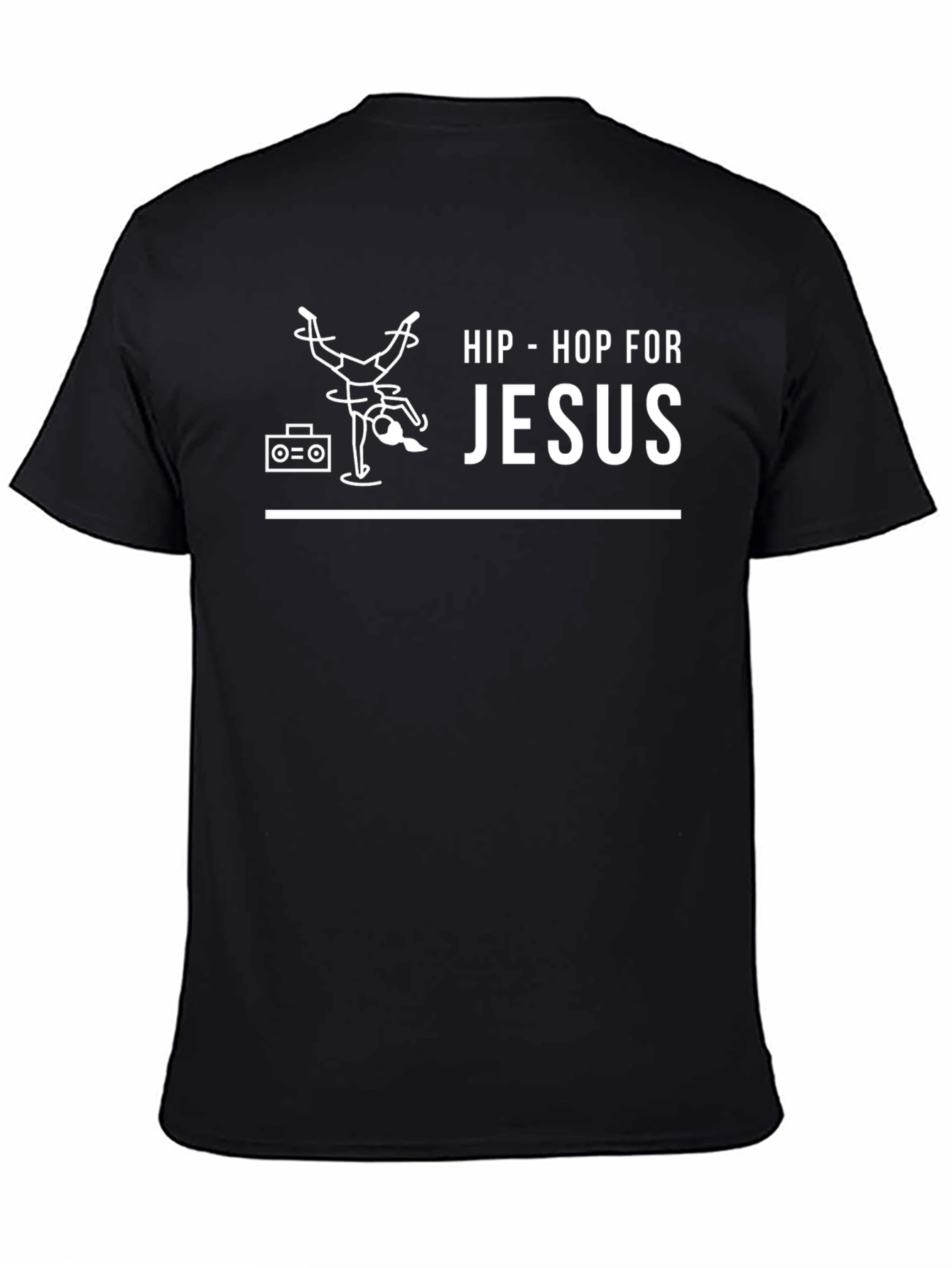 Hip Hop for Jesus Graphic T-Shirt - Black
