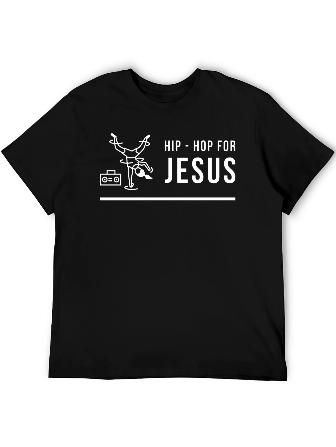 Hip Hop for Jesus Graphic T-Shirt - Black