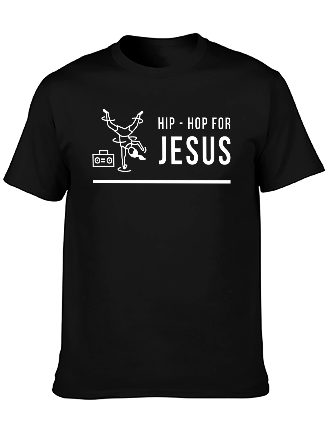 Hip Hop for Jesus Graphic T-Shirt - Black