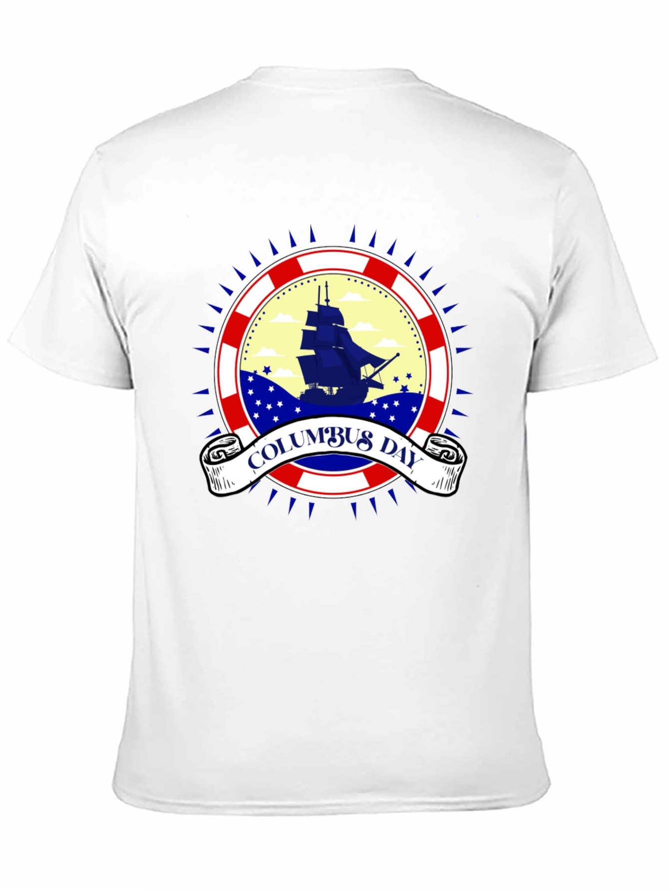 Columbus Day Ship T-Shirt - Patriotic Holiday Tee