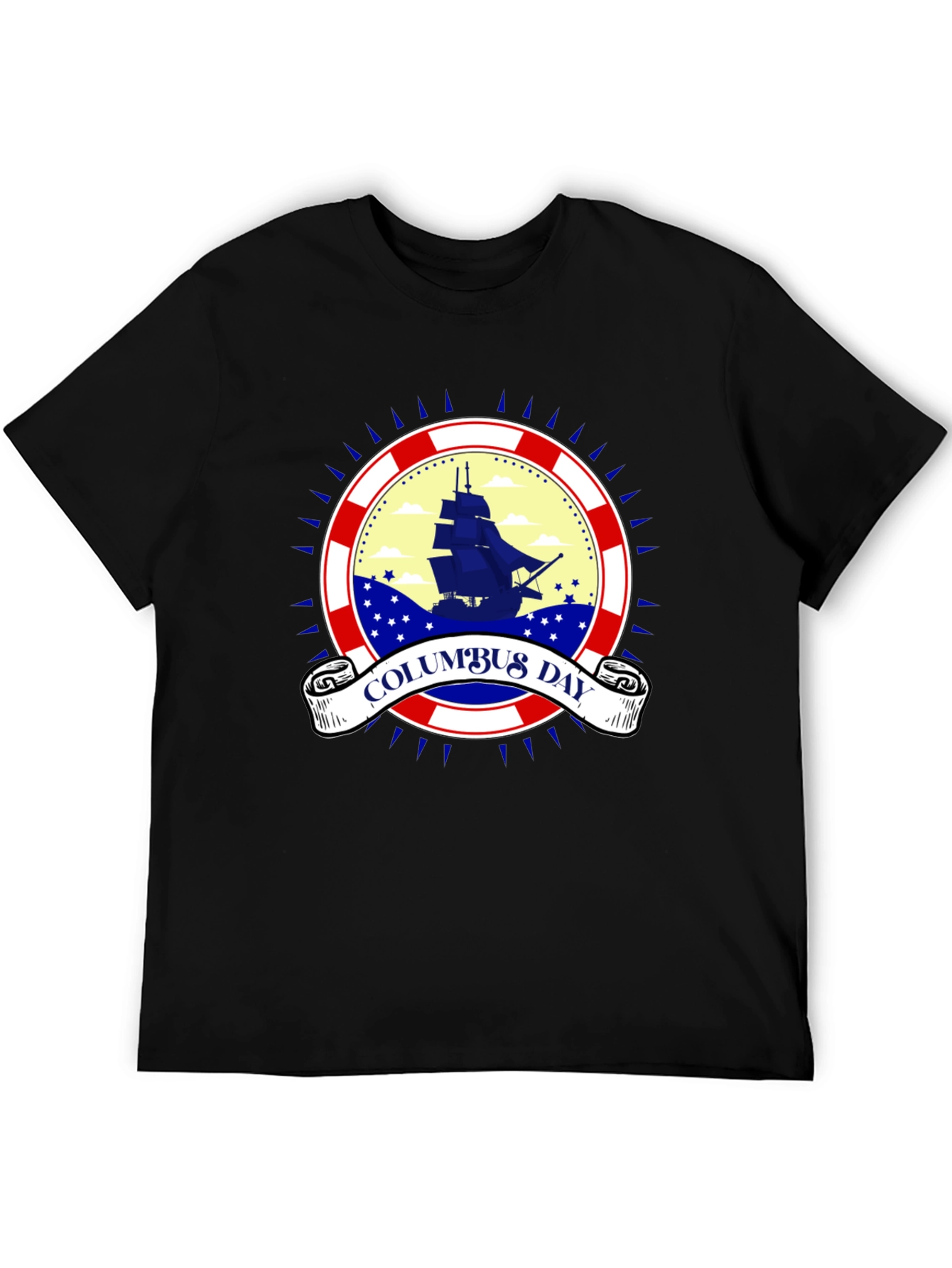 Columbus Day Ship T-Shirt - Patriotic Holiday Tee