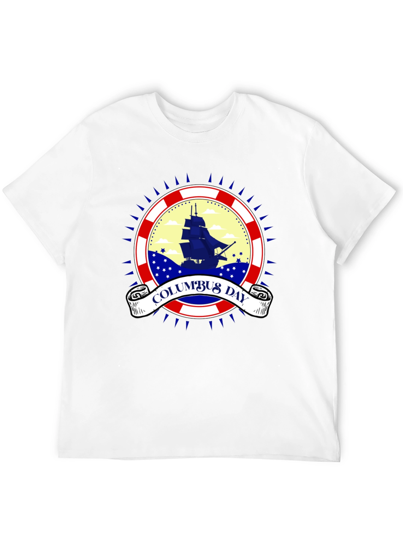 Columbus Day Ship T-Shirt - Patriotic Holiday Tee