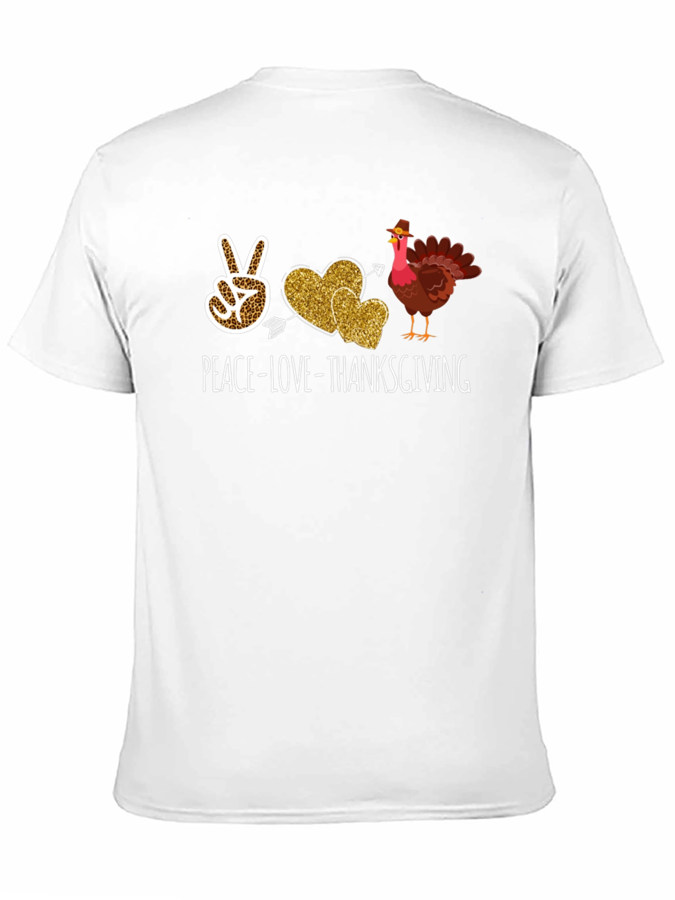 Peace Love Thanksgiving Graphic T-Shirt