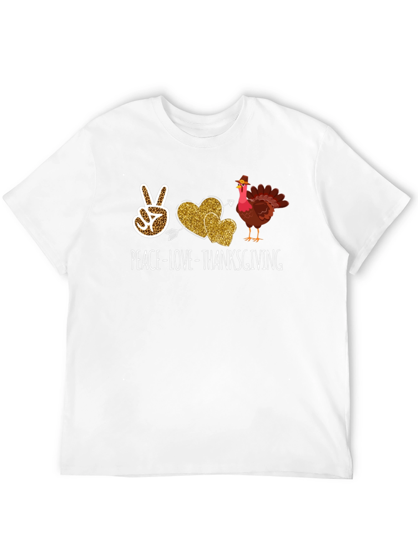 Peace Love Thanksgiving Graphic T-Shirt