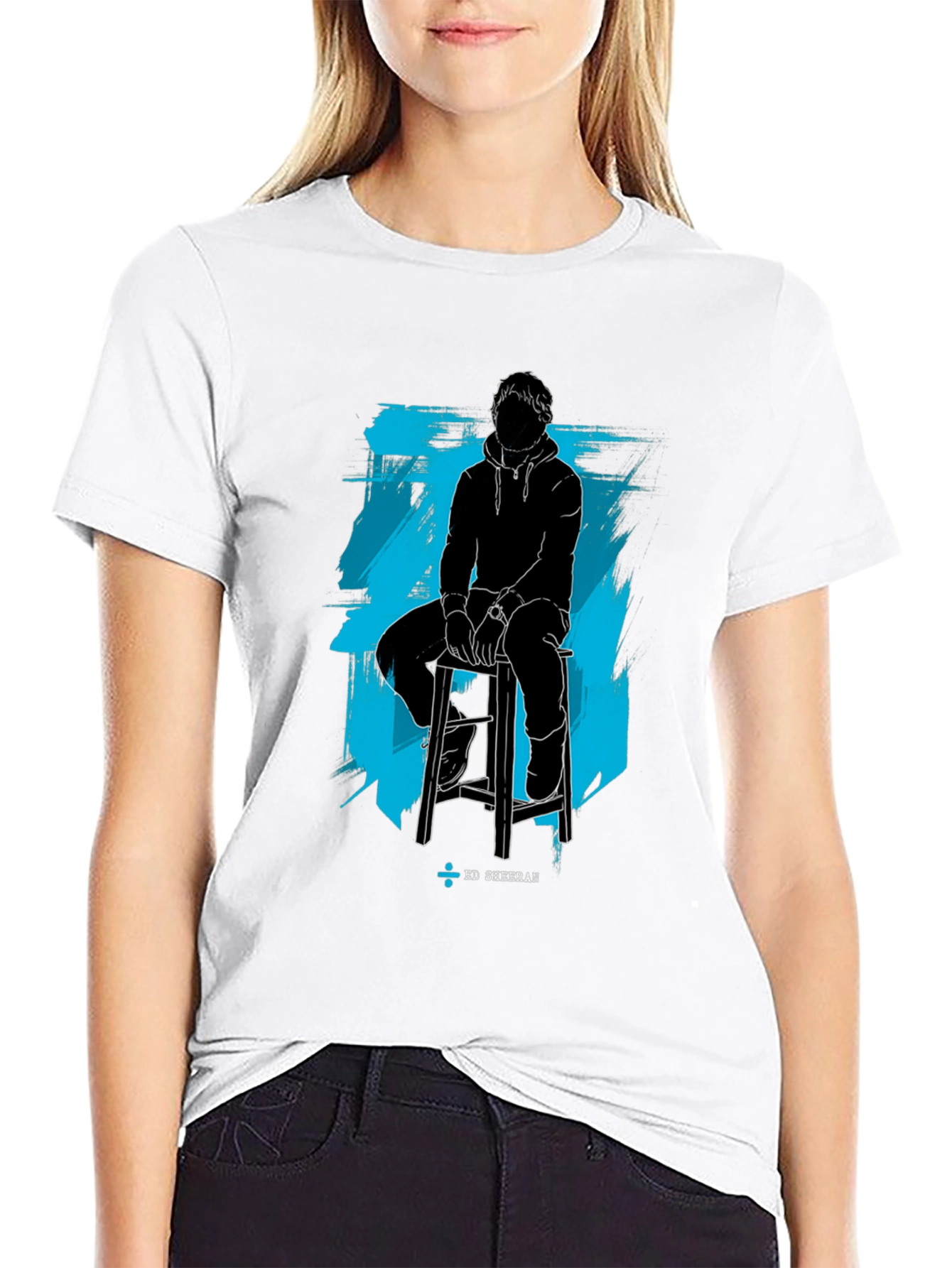 Ed Sheeran Silhouette Graphic Black T-Shirt