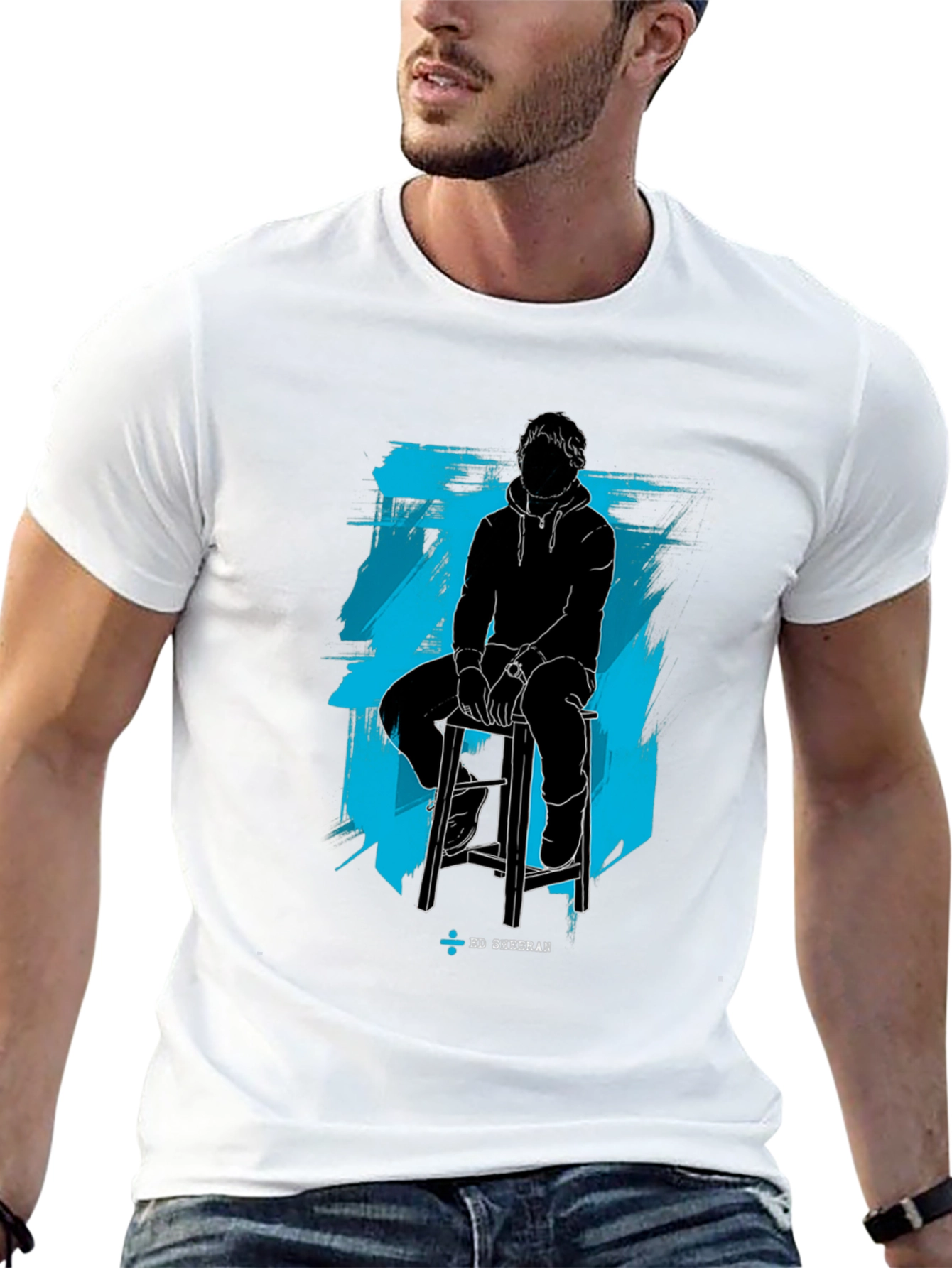 Ed Sheeran Silhouette Graphic Black T-Shirt