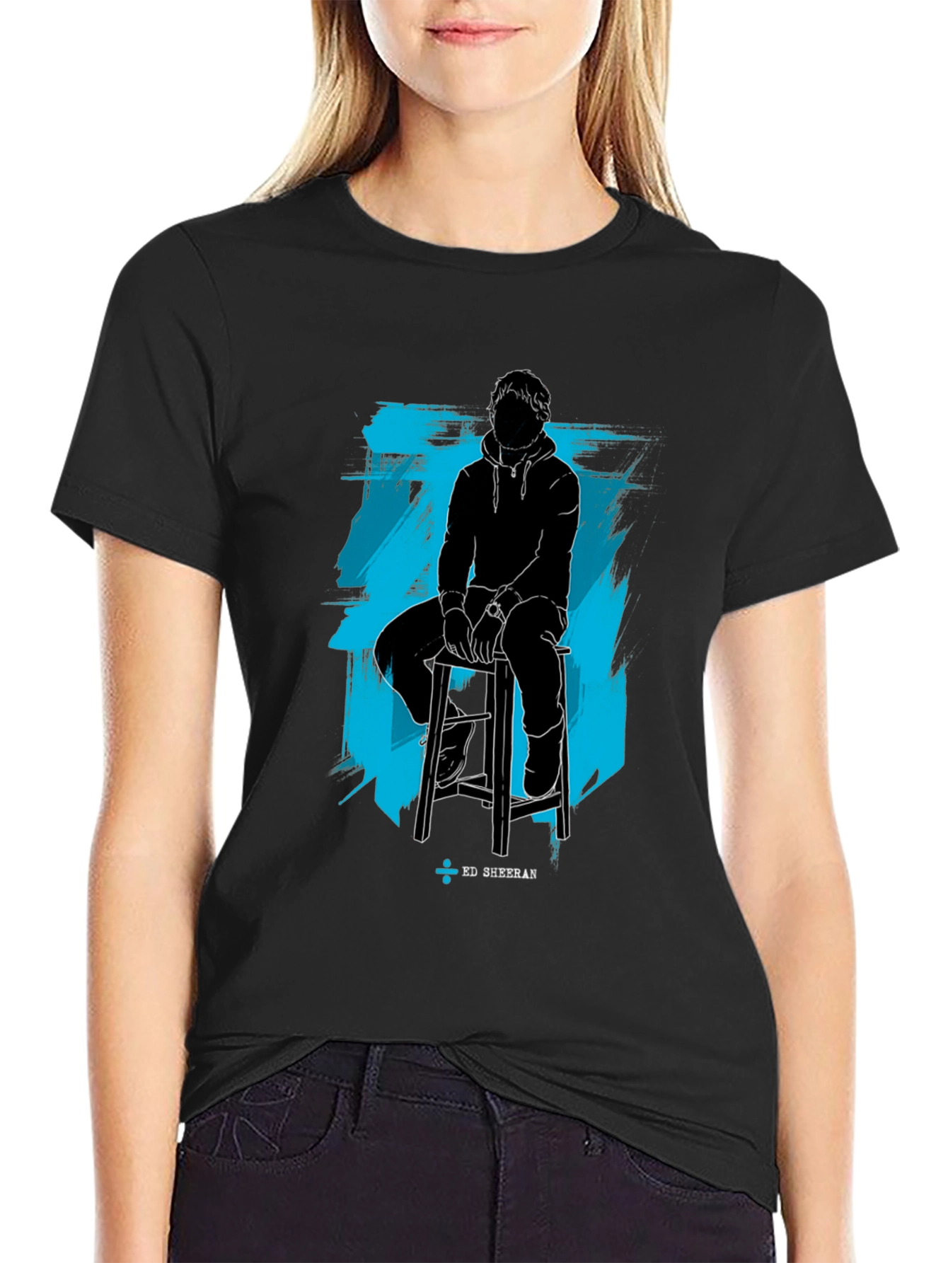 Ed Sheeran Silhouette Graphic Black T-Shirt