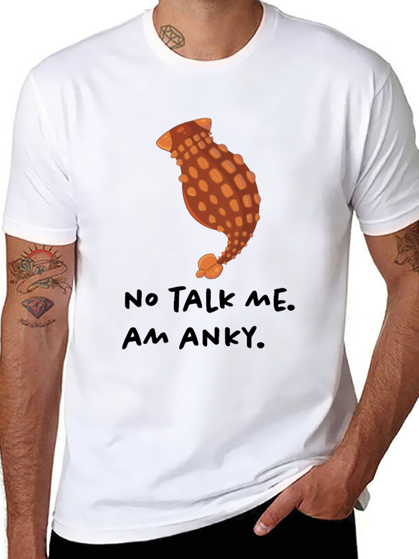 Anky Dinosaur T-Shirt - No Talk Me Am Anky.