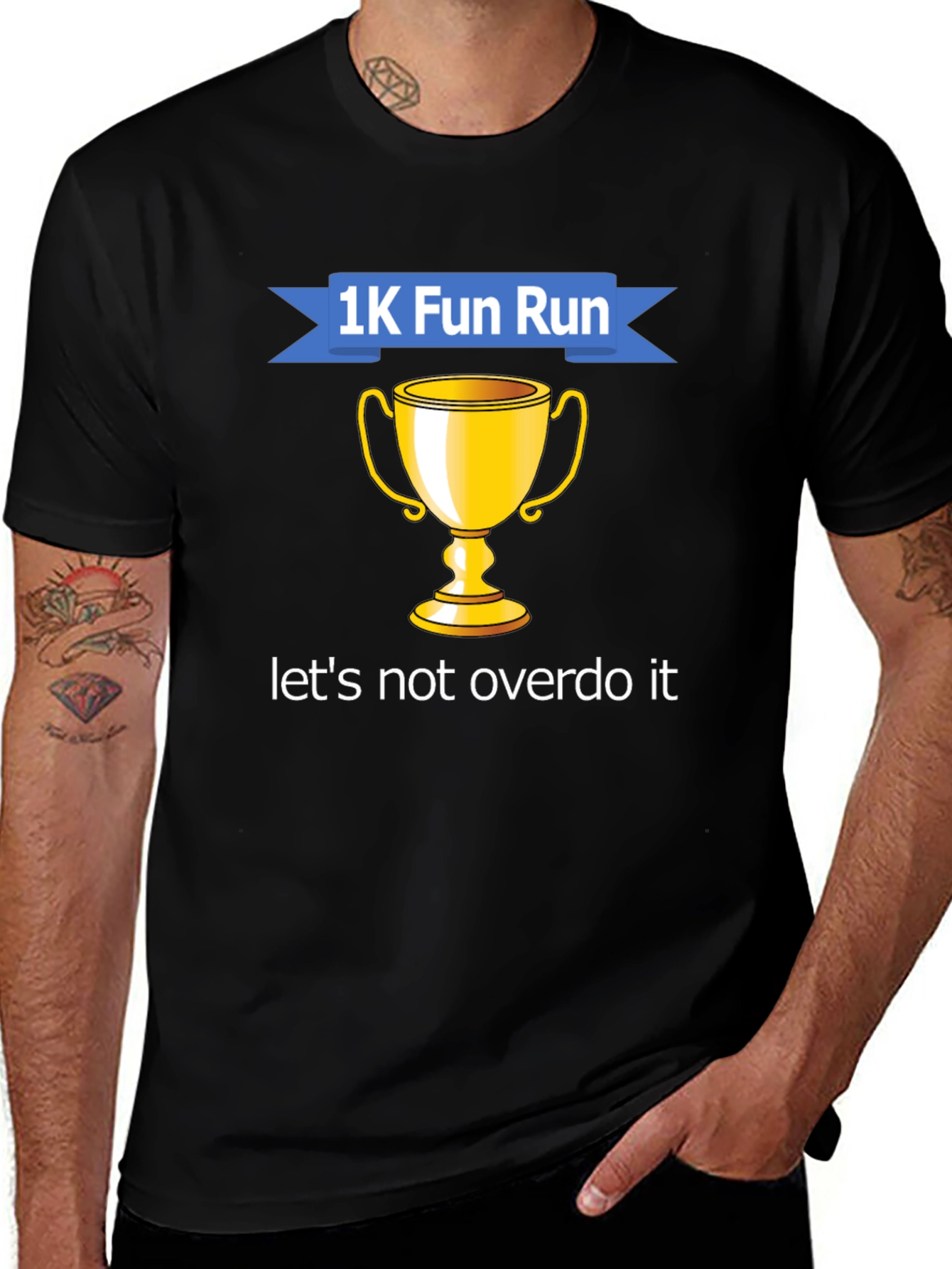 1K Fun Run Trophy Graphic Tee - Black