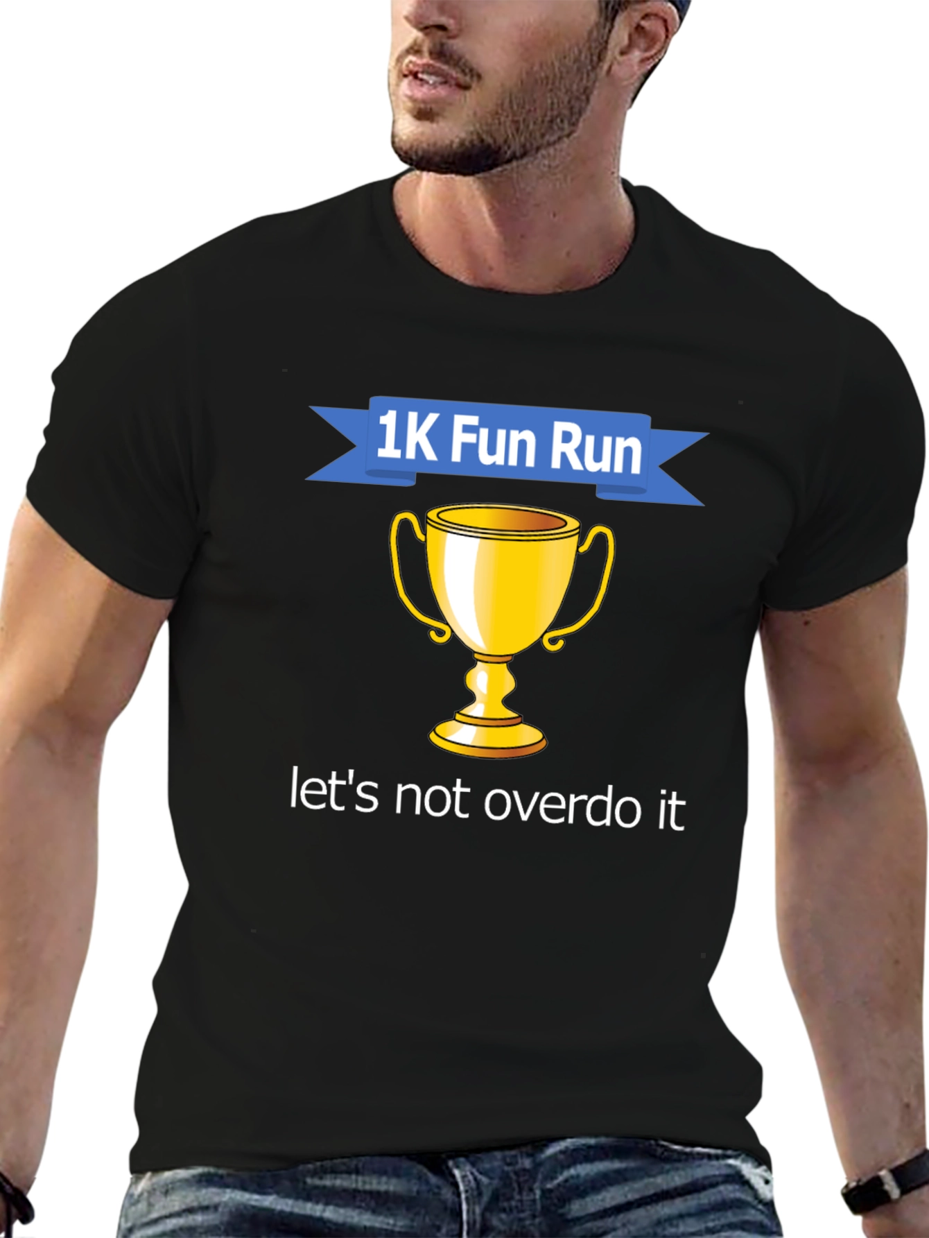 1K Fun Run Trophy Graphic Tee - Black