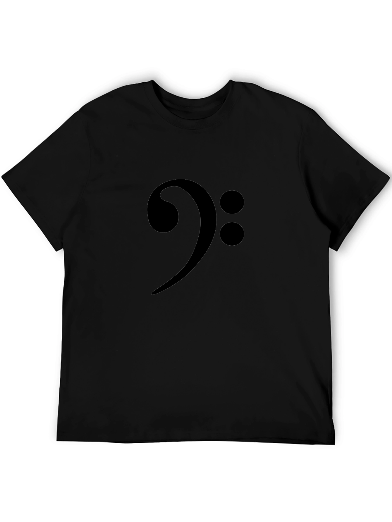 Bass Clef Black T-Shirt Music Note Tee