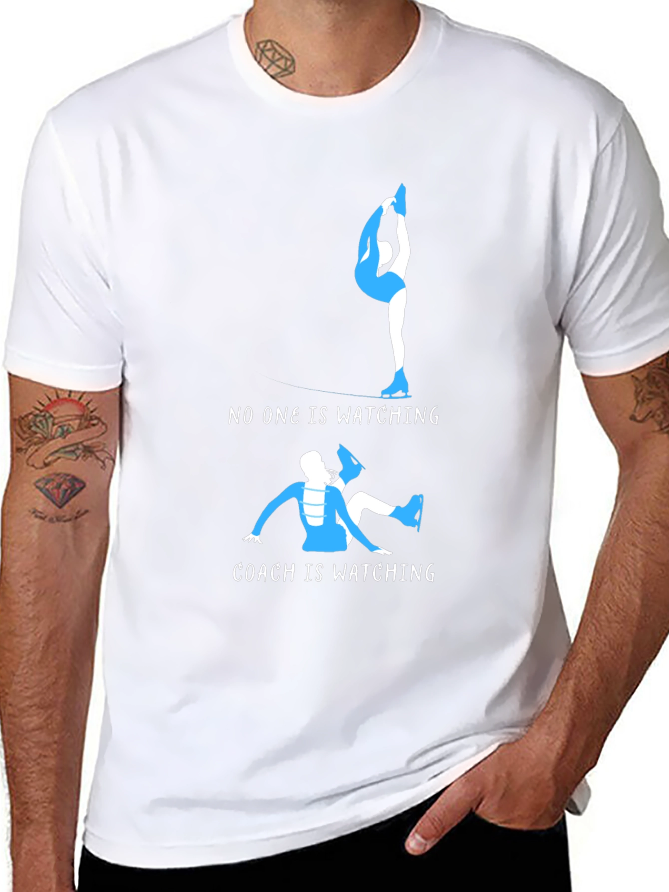 Figure Skating Tee: No One Watching Coach Is