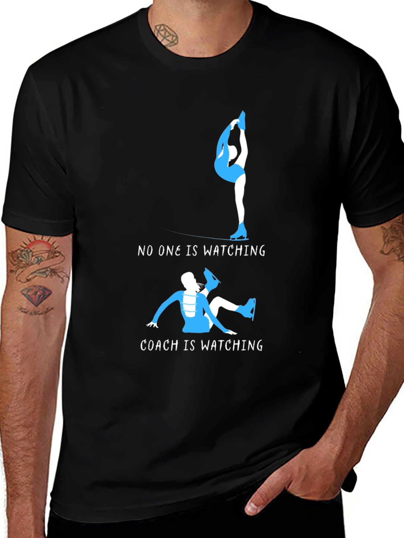 Figure Skating Tee: No One Watching Coach Is