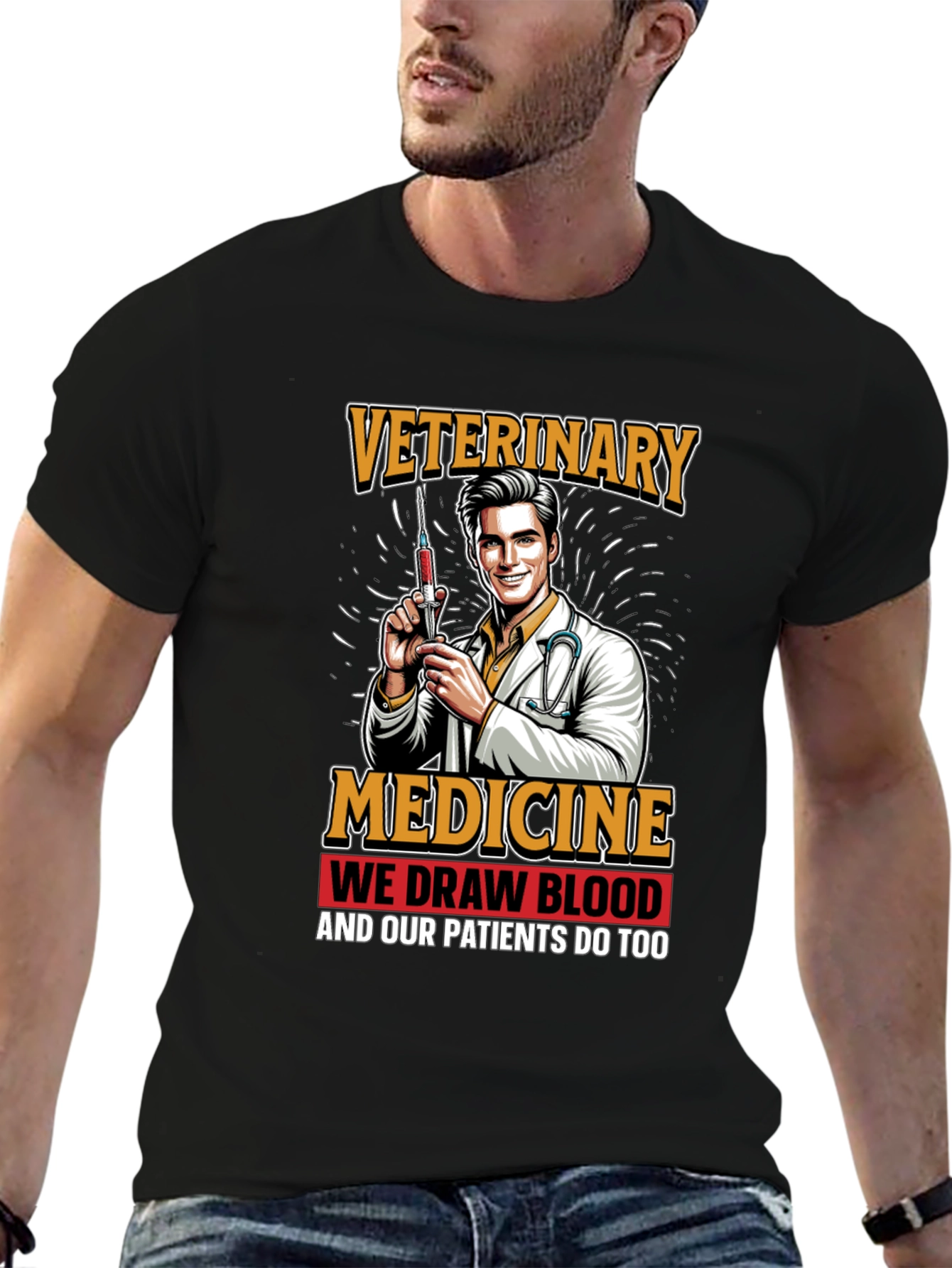 Veterinary Medicine We Draw Blood Graphic T-Shirt