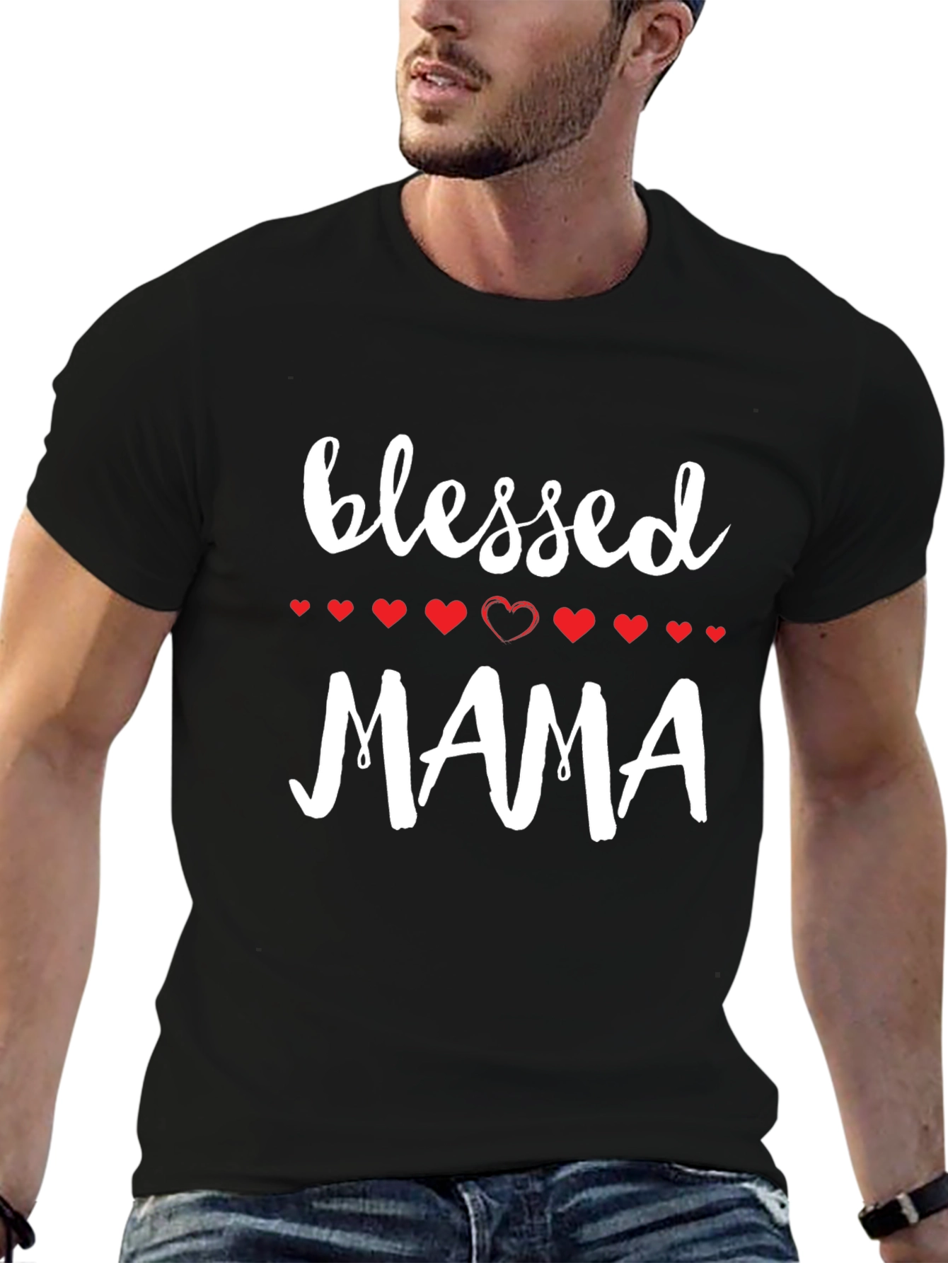 Blessed Mama Graphic Tee - Black