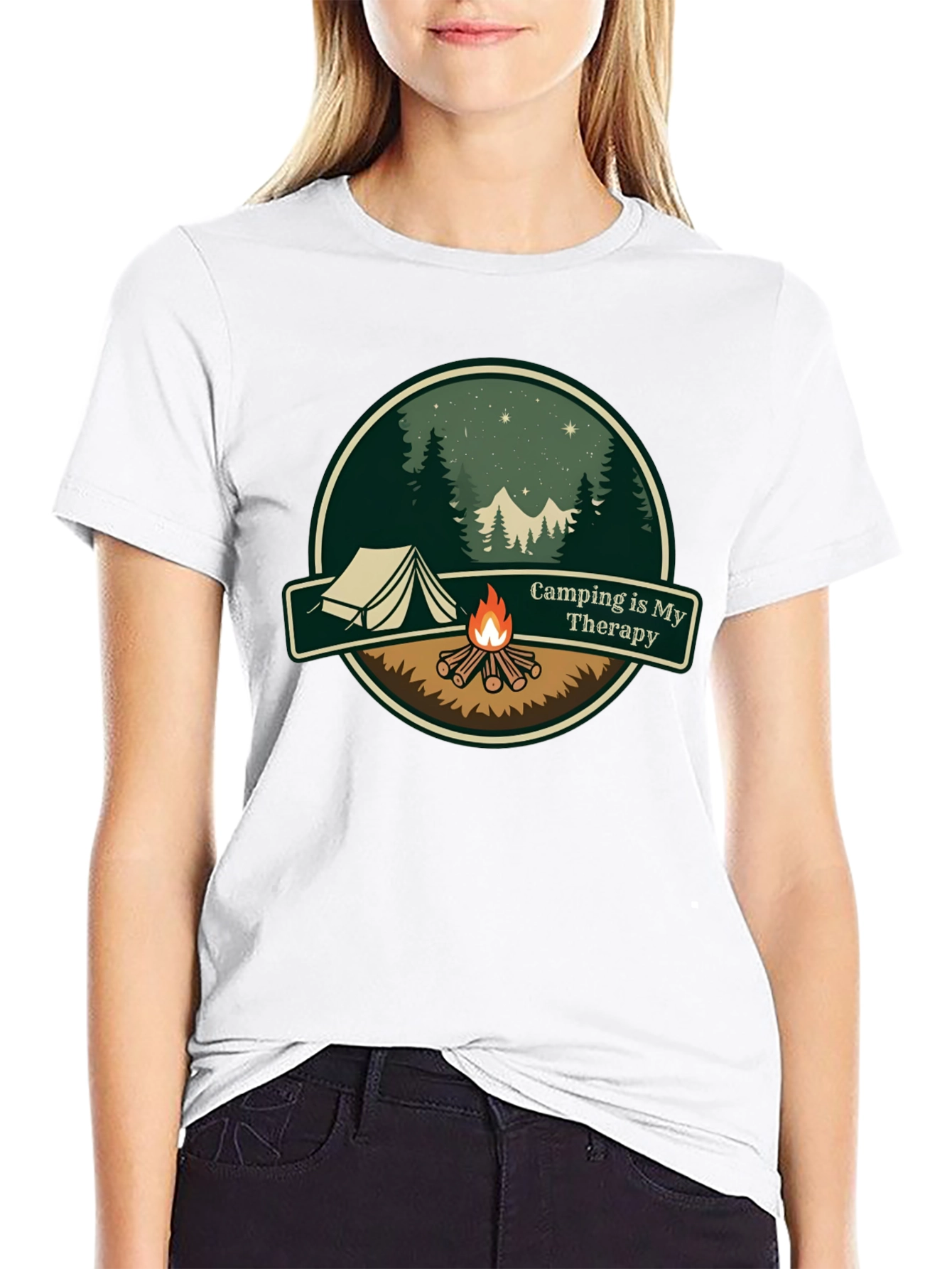 Camping is My Therapy Graphic T-Shirt