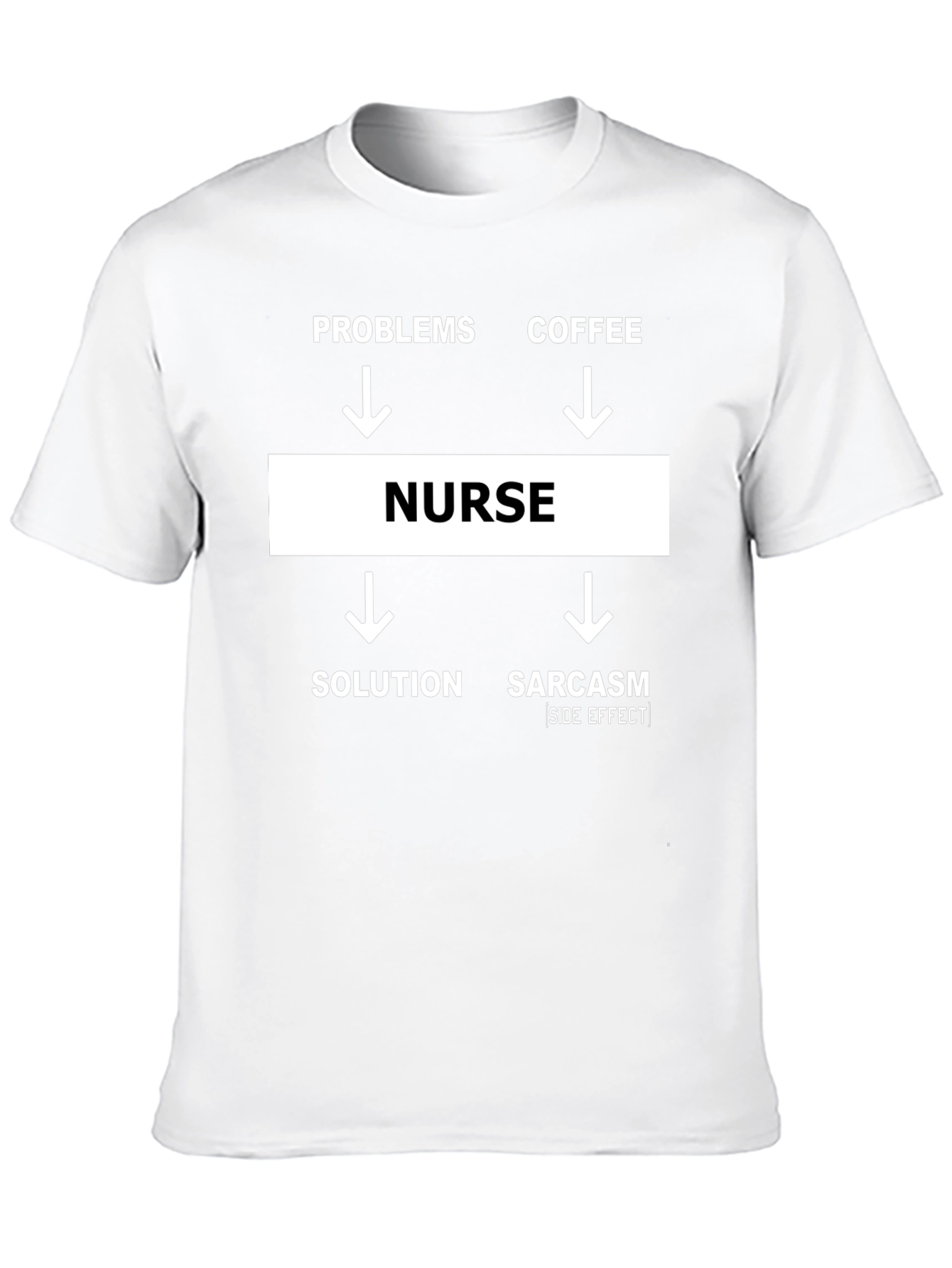 Nurse T-Shirt - Problems/Coffee/Solution/Sarcasm