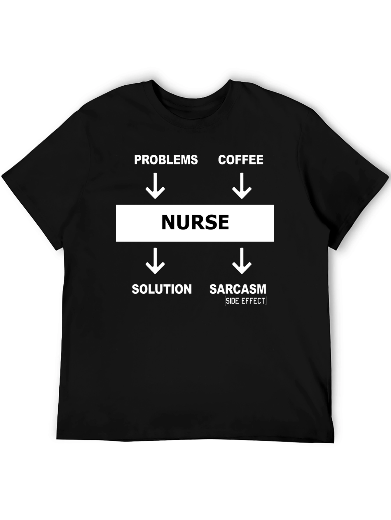 Nurse T-Shirt - Problems/Coffee/Solution/Sarcasm