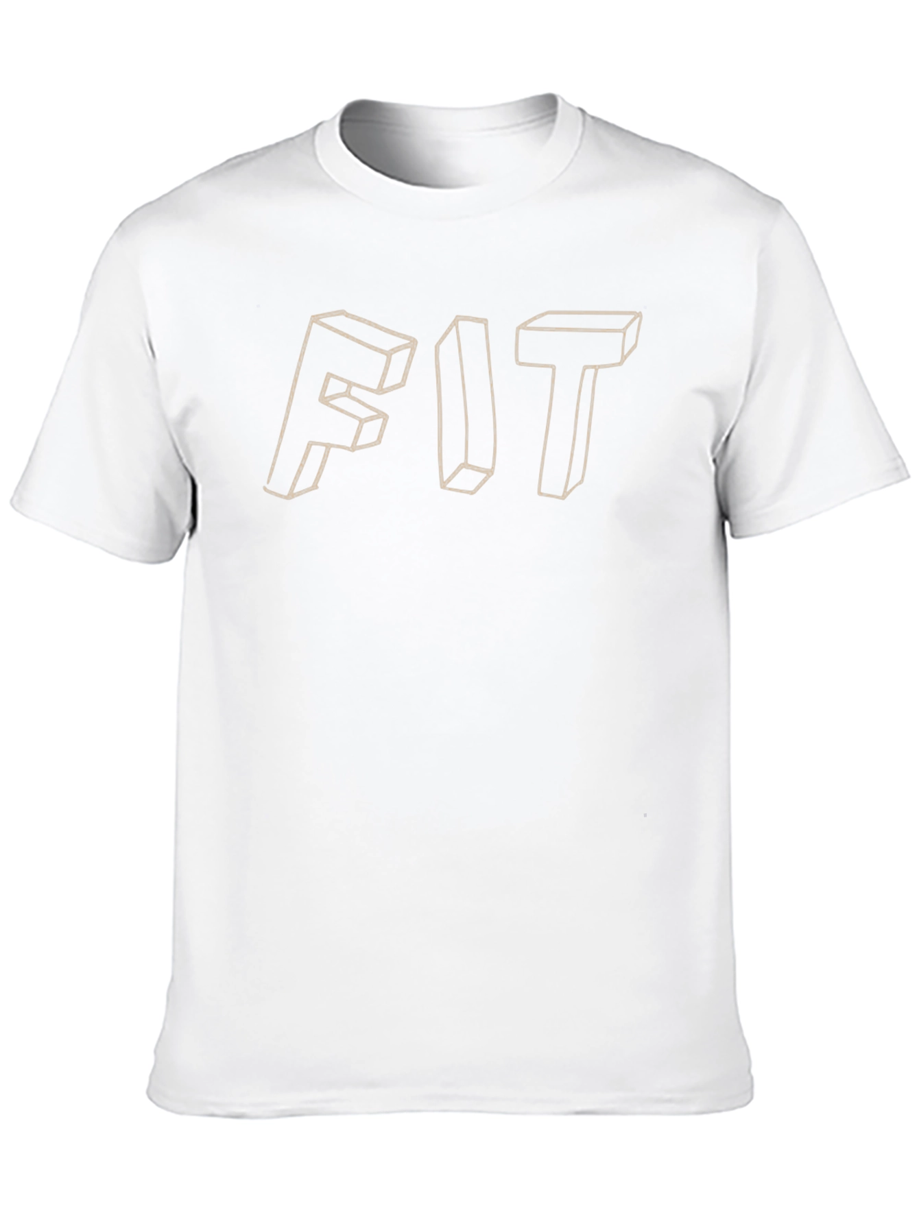 Mens FIT Graphic Tee - Black Cotton T-Shirt